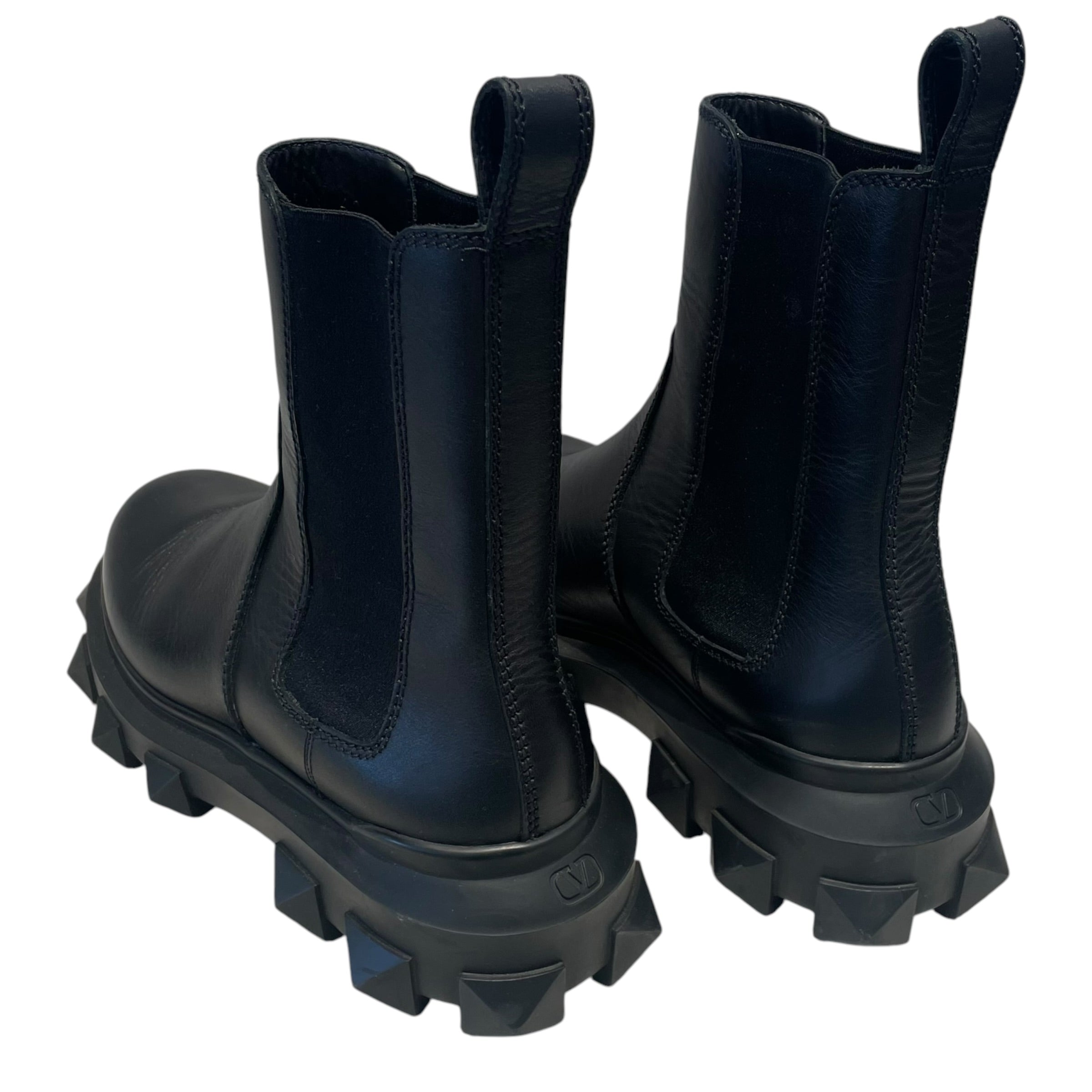 VALENTINO/Chelsea Boots/EU 42/Leather/BLK/Garvani Trackstud Boot view 2