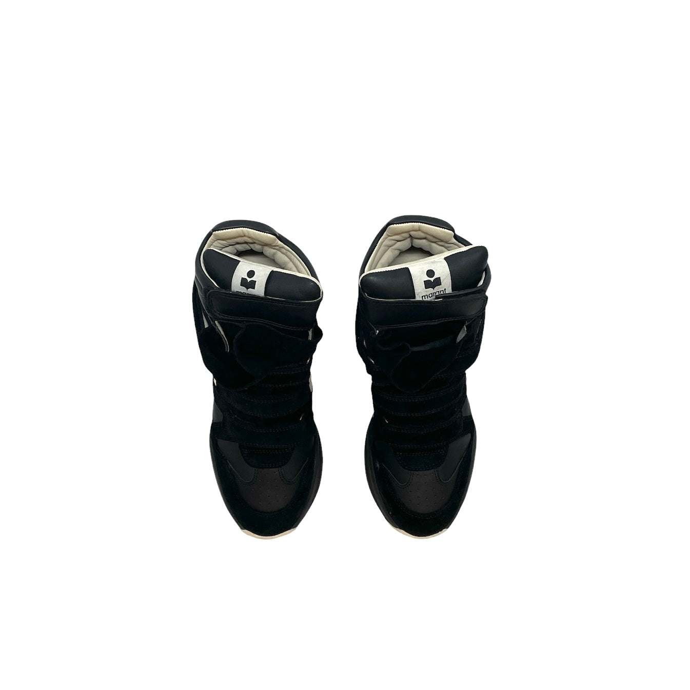 ISABEL MARANT/Hi-Sneakers/EU 40/Suede/BLK/SNEAKER WEDGES/VELCRO STRAPS view 3