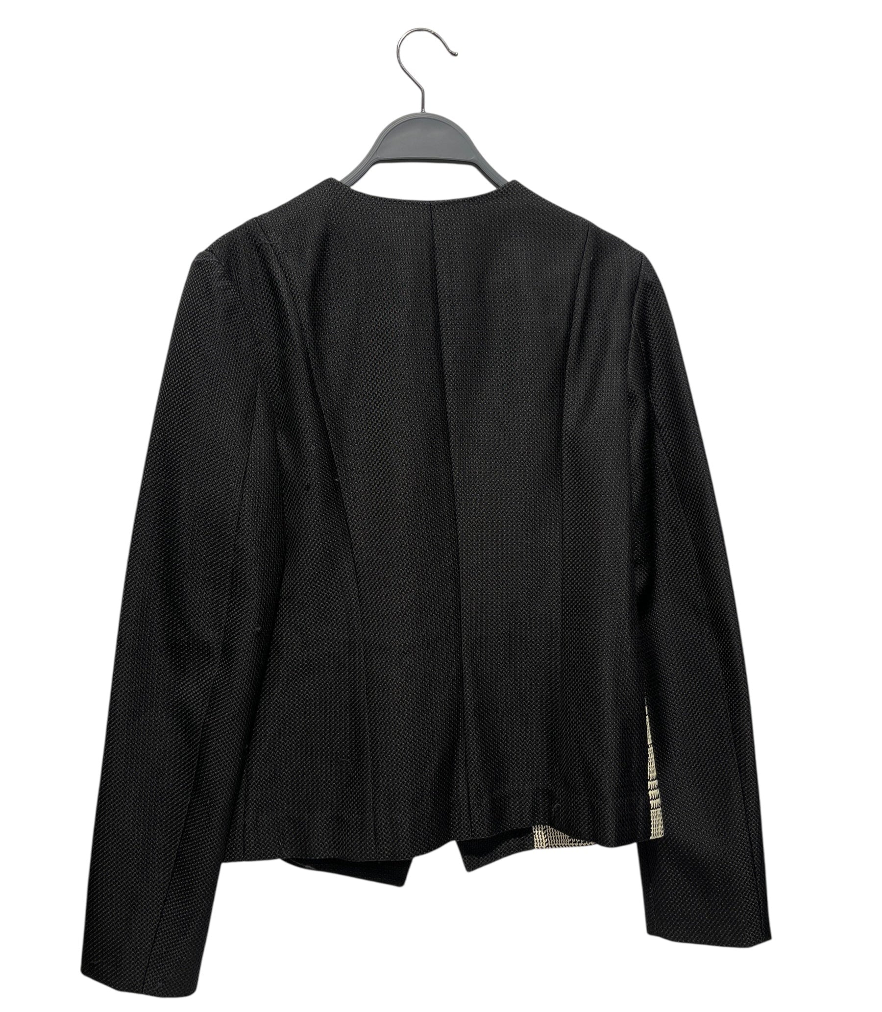 PROENZA SCHOULER/3|4S Blouse/2/Houndstooth Check/Polyester/BLK/PYTHON LEATHER MIDDLE view 2
