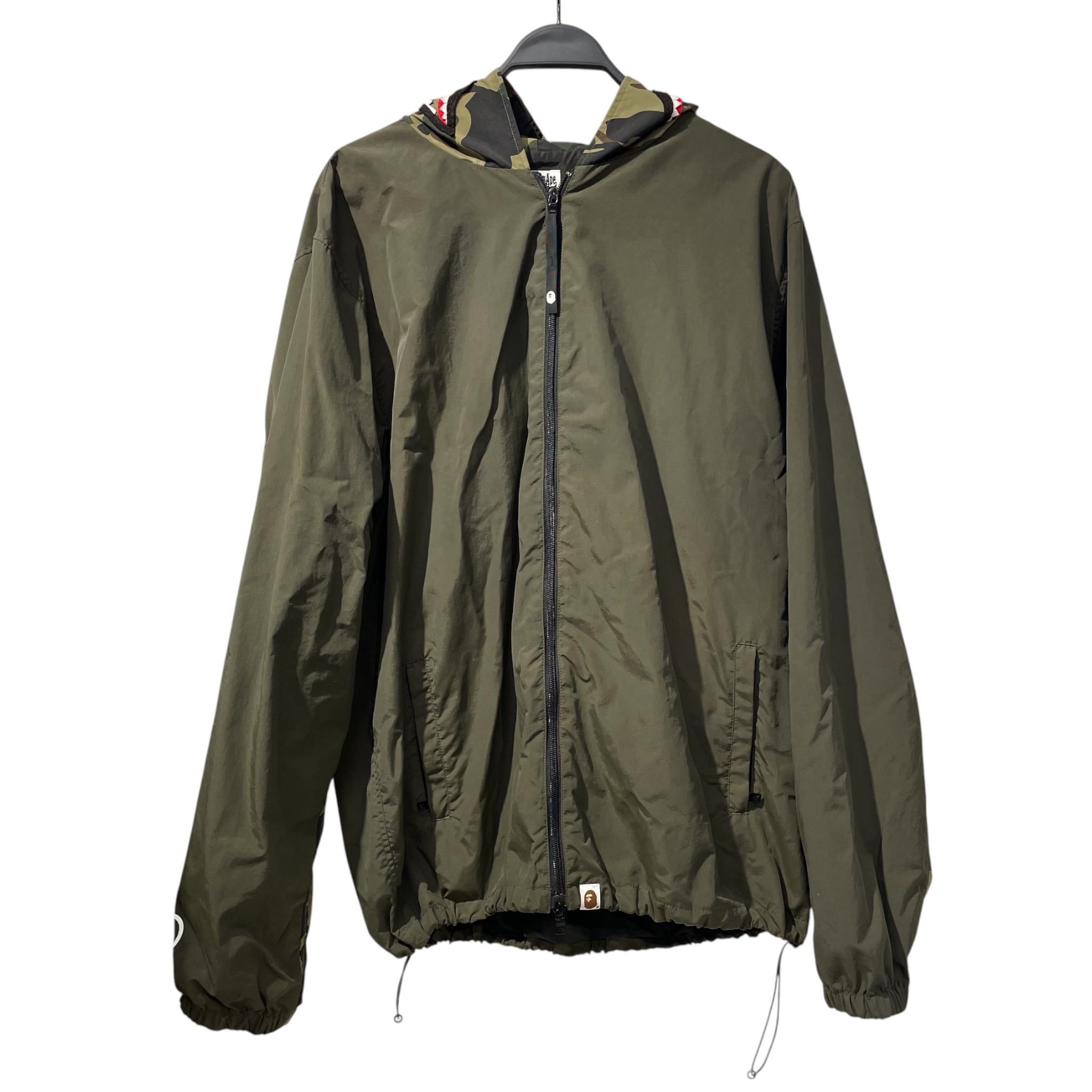 A BATHING APE/Zip Up Hoodie/XXL/All Over Print/Nylon/GRN/ view 1