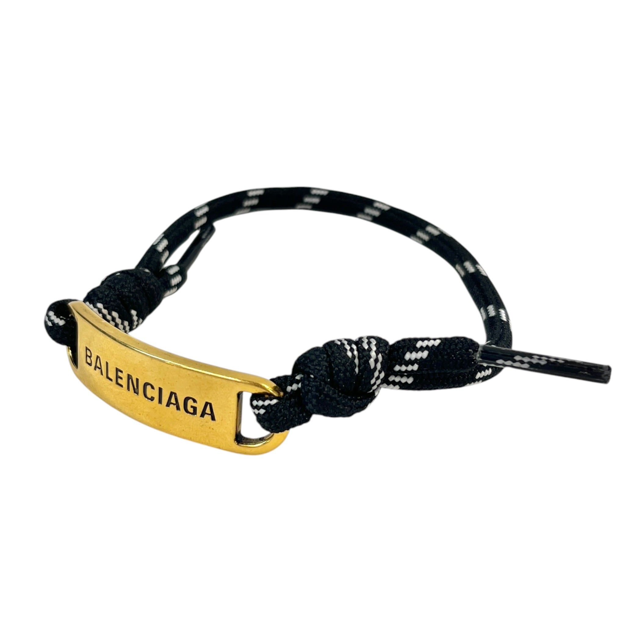 BALENCIAGA/Bracelet/GLD/M's/CORD LOGO ADJUSTABLE BRACELET view 1
