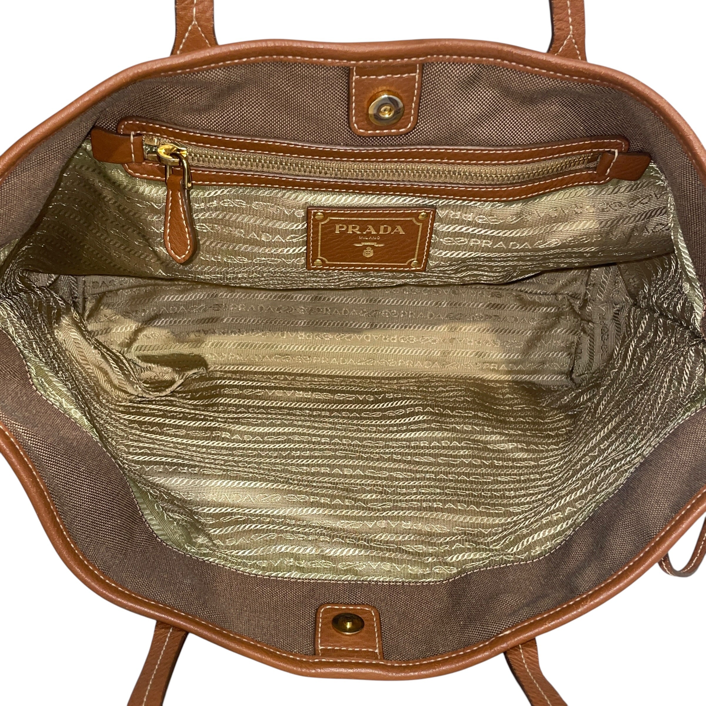 PRADA/Tote Bag/Cotton/BRW/Canapa Canvas Logo Tote view 4