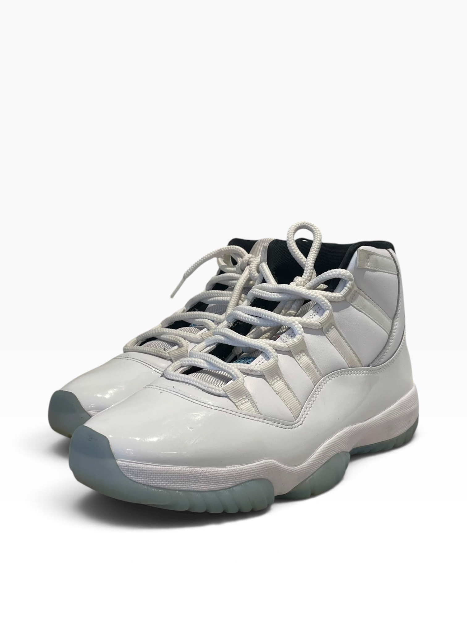NIKE/Hi-Sneakers/US 9.5/Leather/WHT/JORDAN 11 RETRO LEGEND BLUE view 1