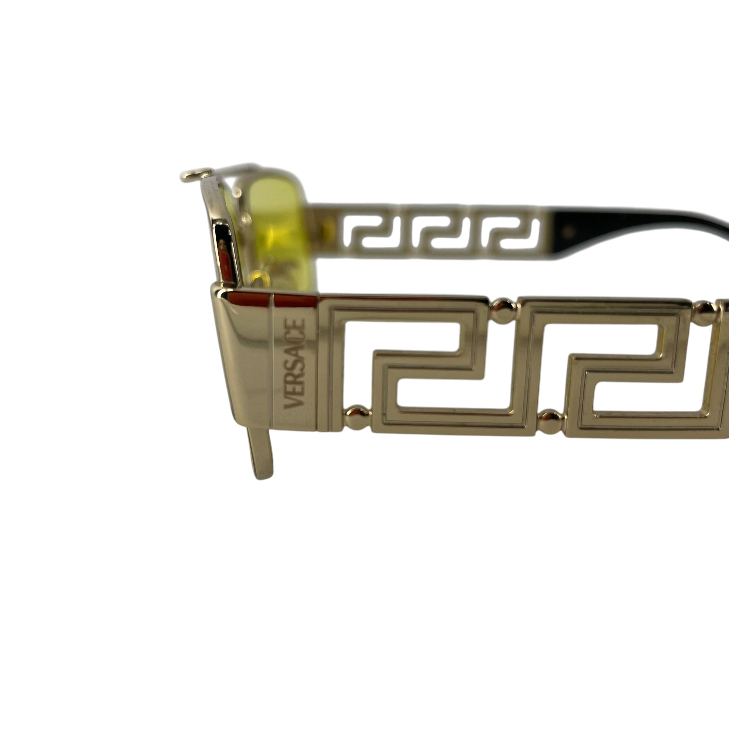 VERSACE/Sunglasses/Plastic/GLD/yellow tint/ logo on arms view 3