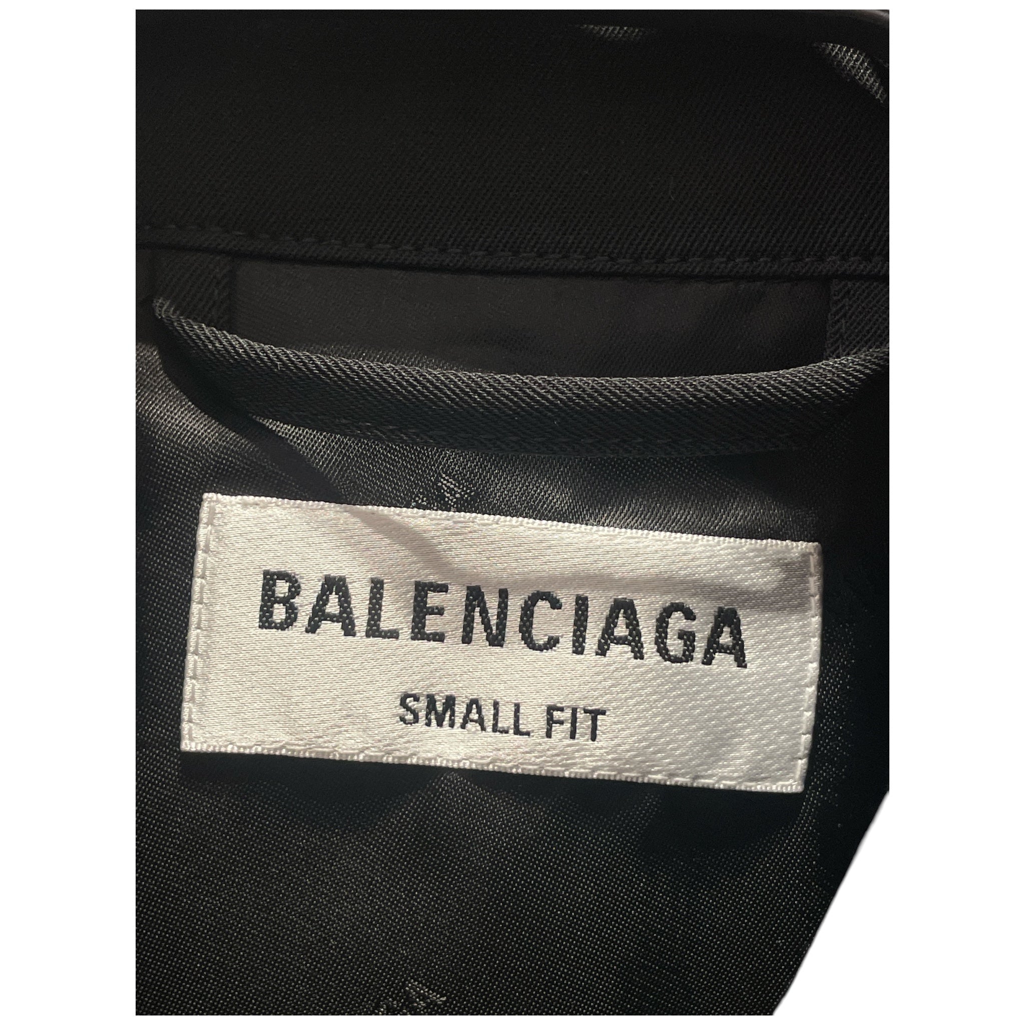 BALENCIAGA/LS Shirt/32/Wool/BLK/6 BUTTONS view 3