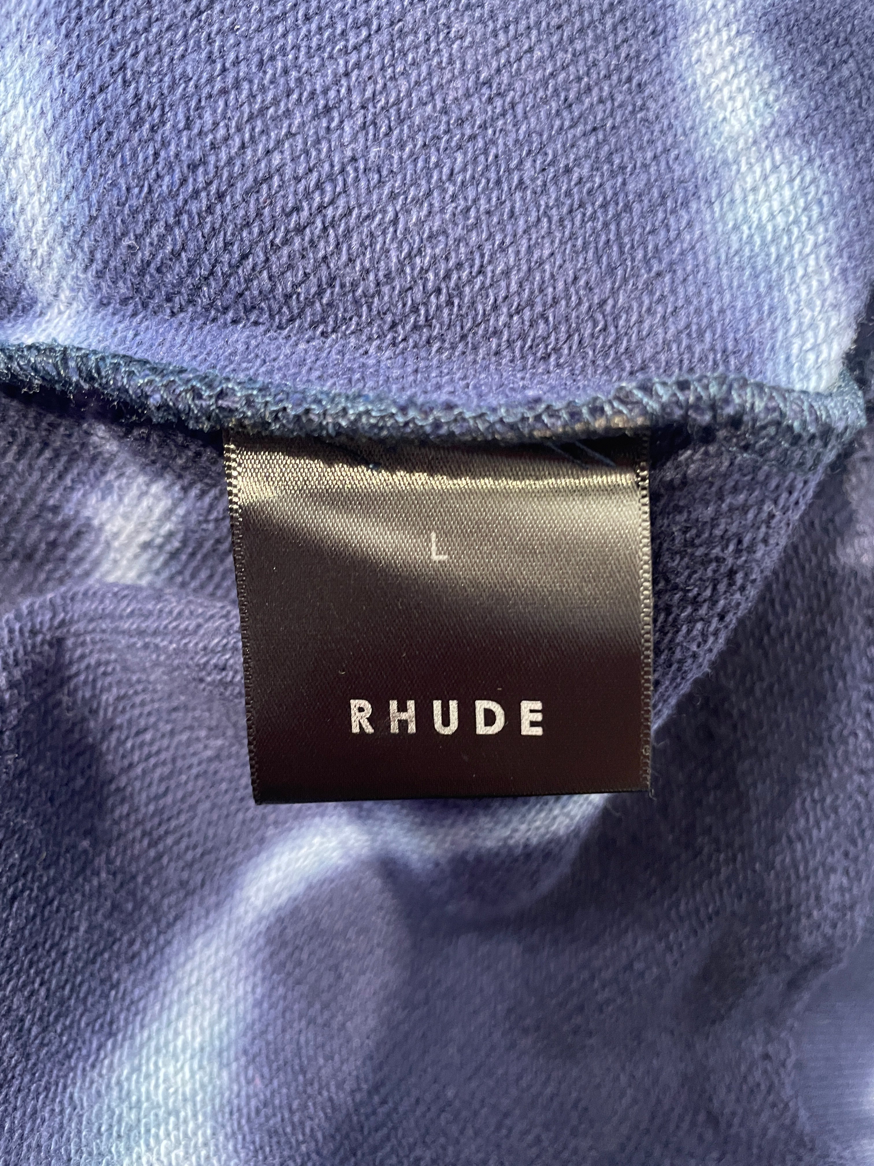 RHUDE/Hoodie/L/All Over Print/Cotton/NVY/ view 4
