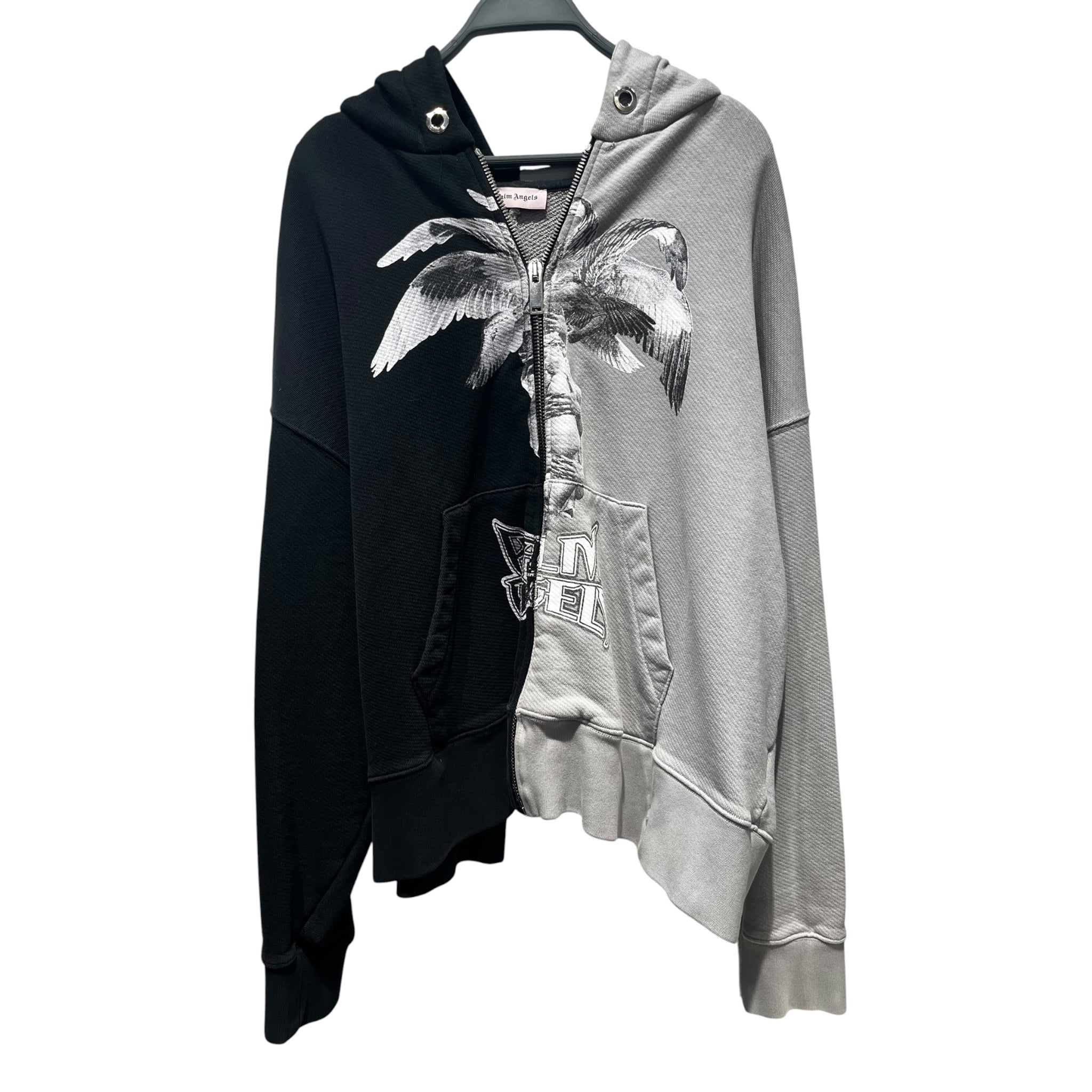 Palm Angels/Zip Up Hoodie/M/Graphic/Cotton/MLT/Oversize/color block view 1