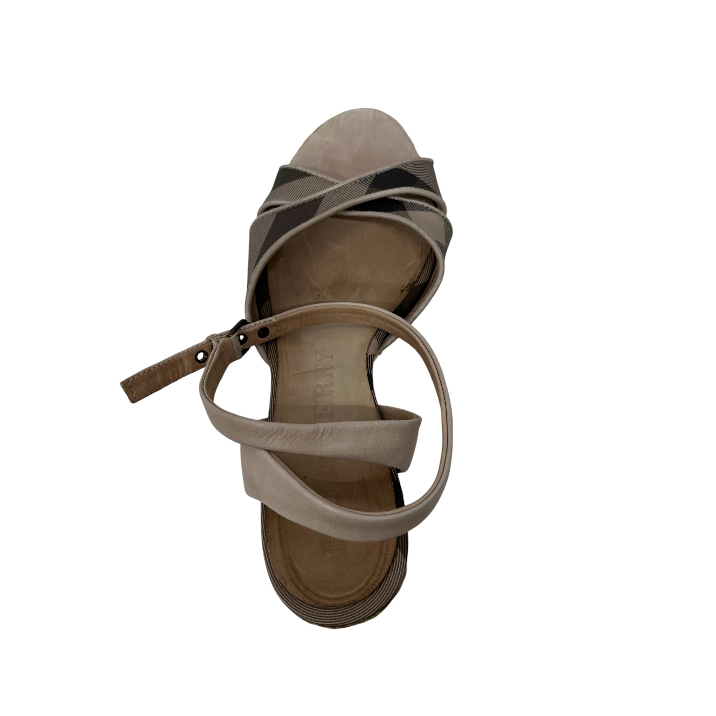 BURBERRY/Sandals/US 8/Leather/BEG/ view 3