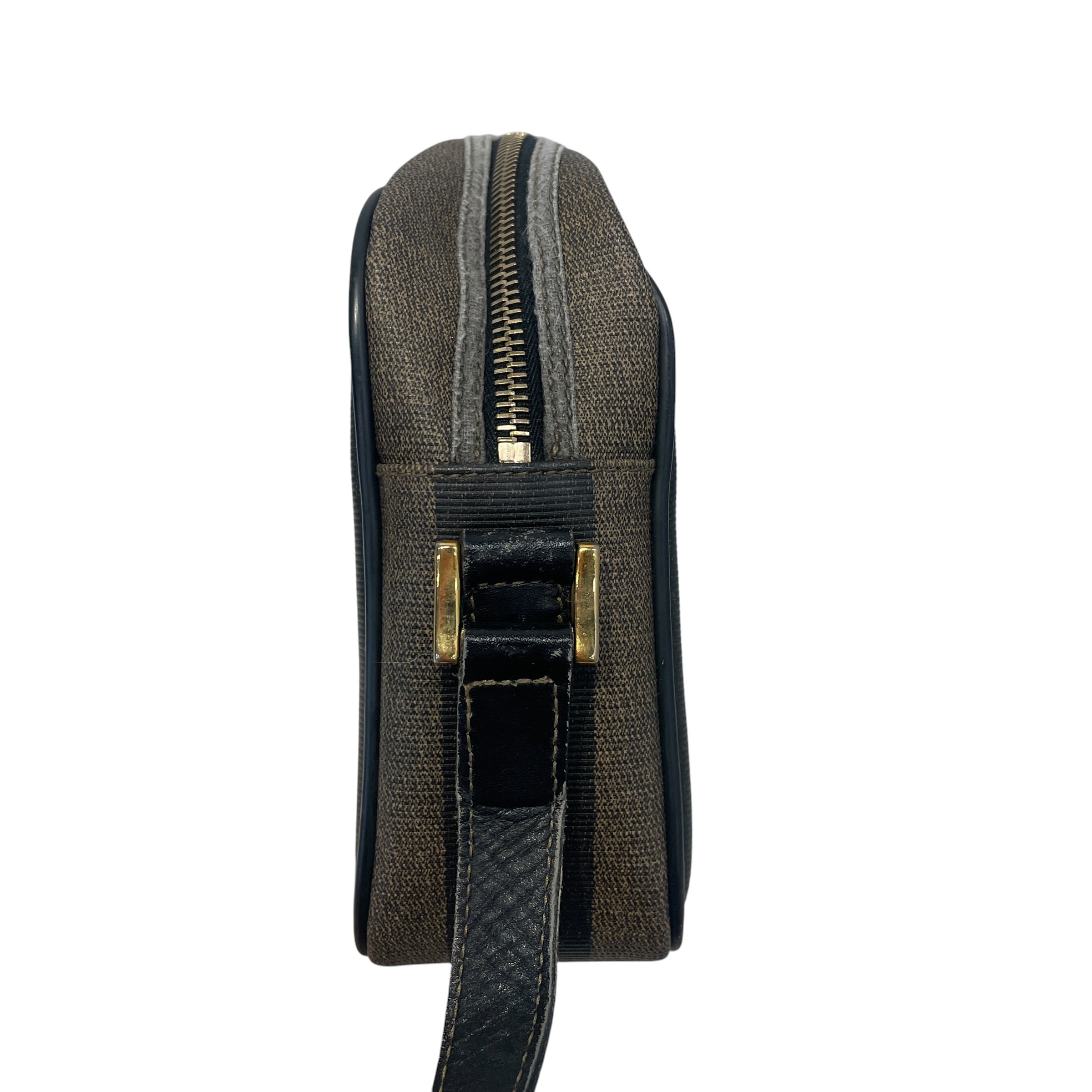 FENDI/Bag/Stripe/Leather/BRW/Stripped Cross body view 3