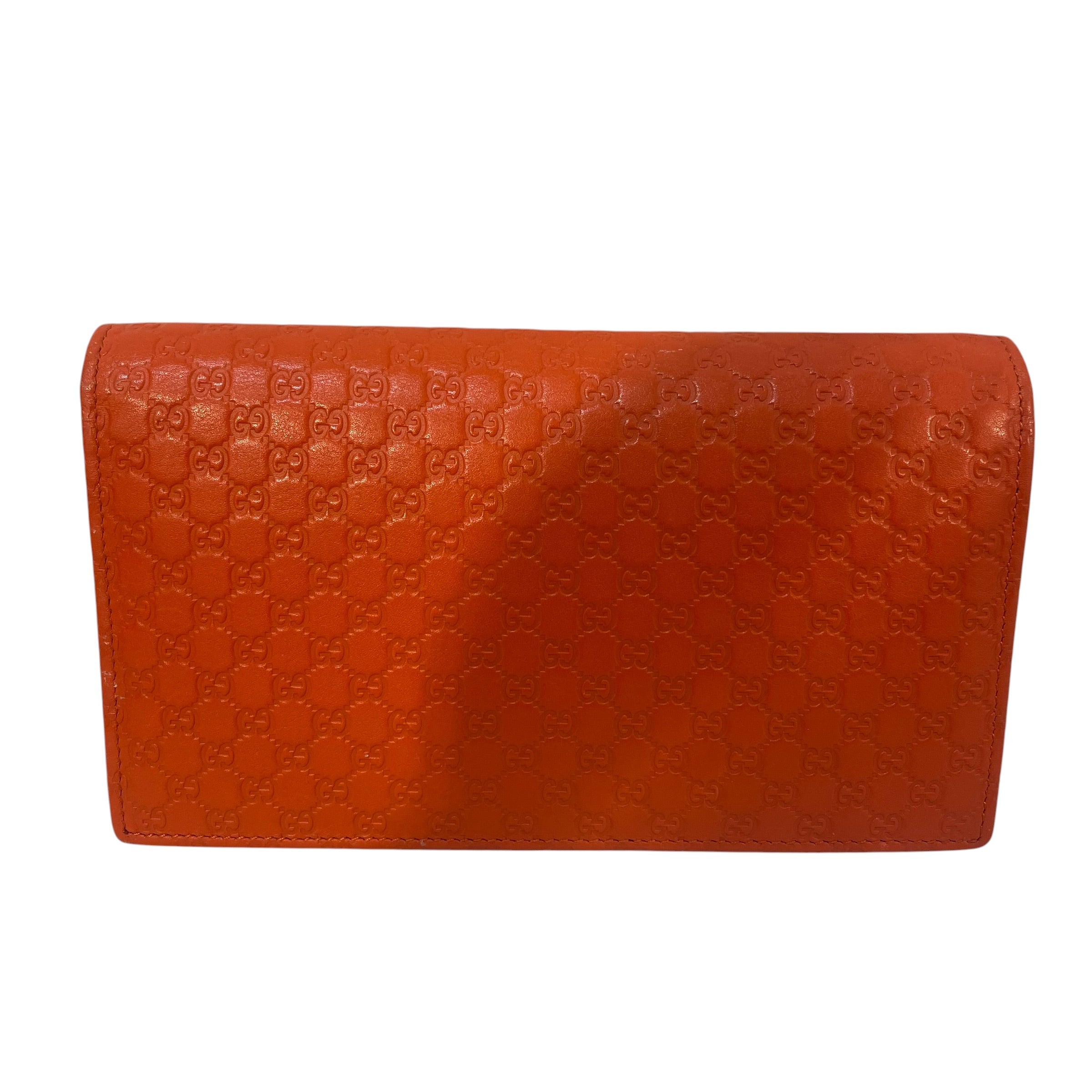 GUCCI/Cross Body Bag/Monogram/Leather/ORN/microguccissima crossbody view 2