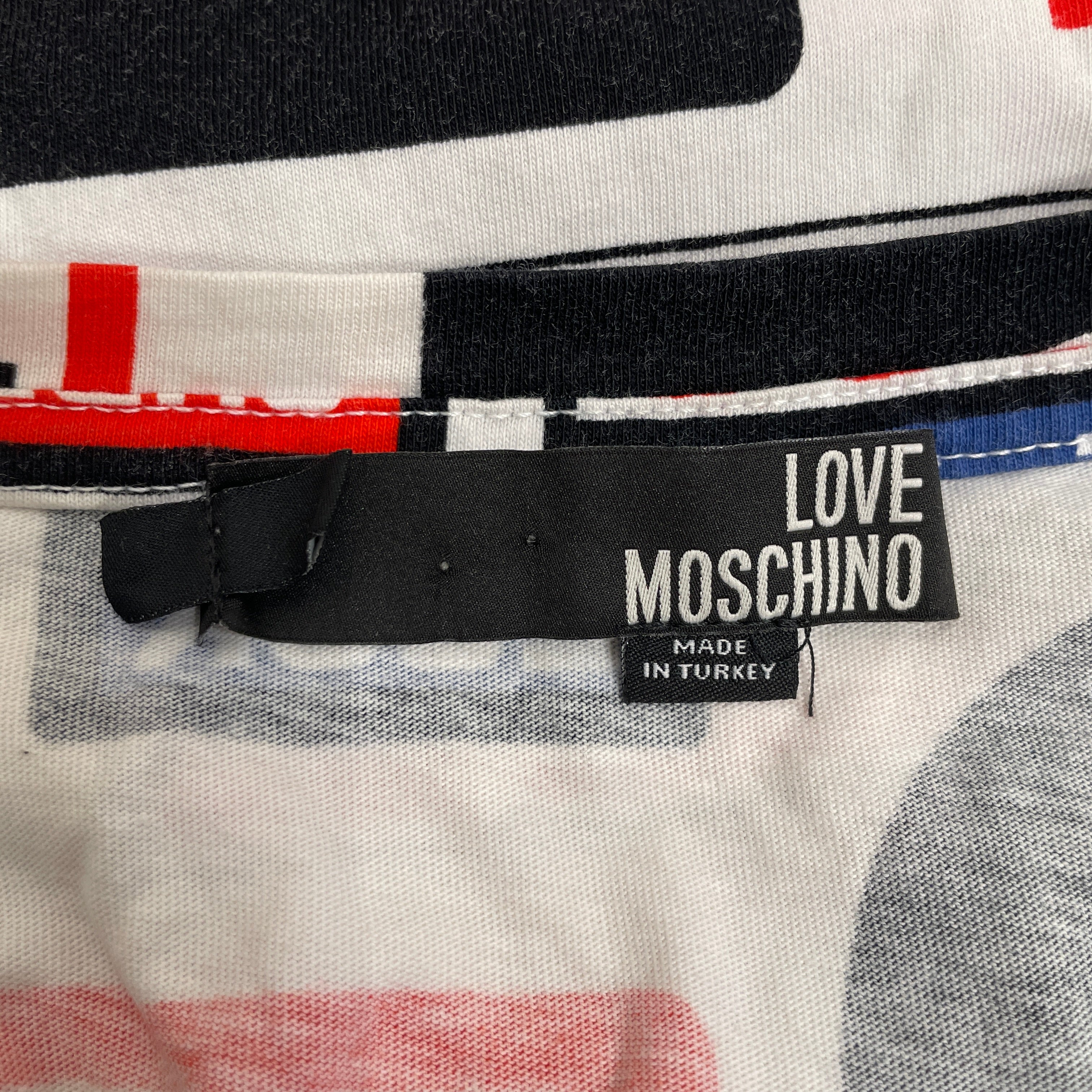 LOVE MOSCHINO/T-Shirt/M/Cotton/MLT/All Over Print/RACING TEE view 3