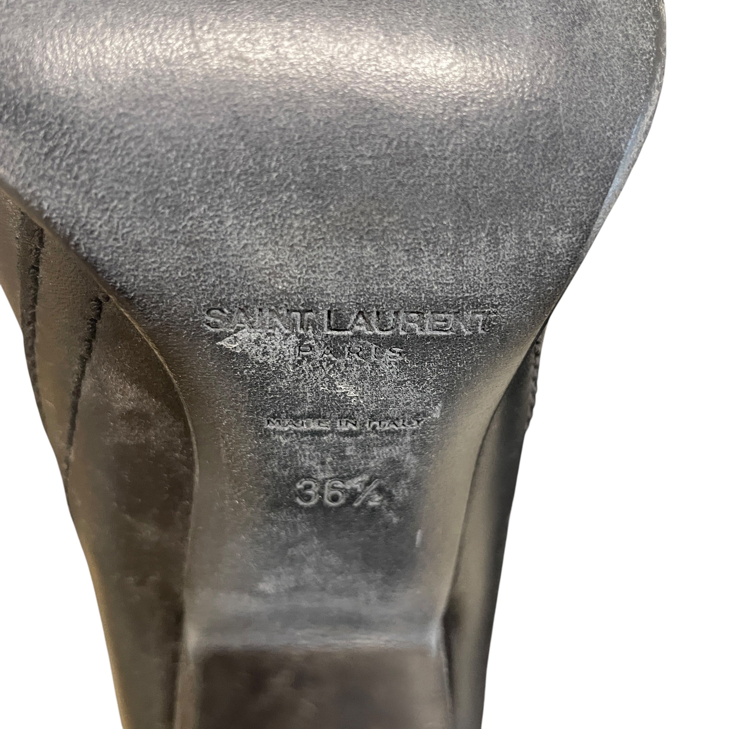SAINT LAURENT/Boots/US 6/Leather/BLK/LOU LEATHER BOOTS view 3