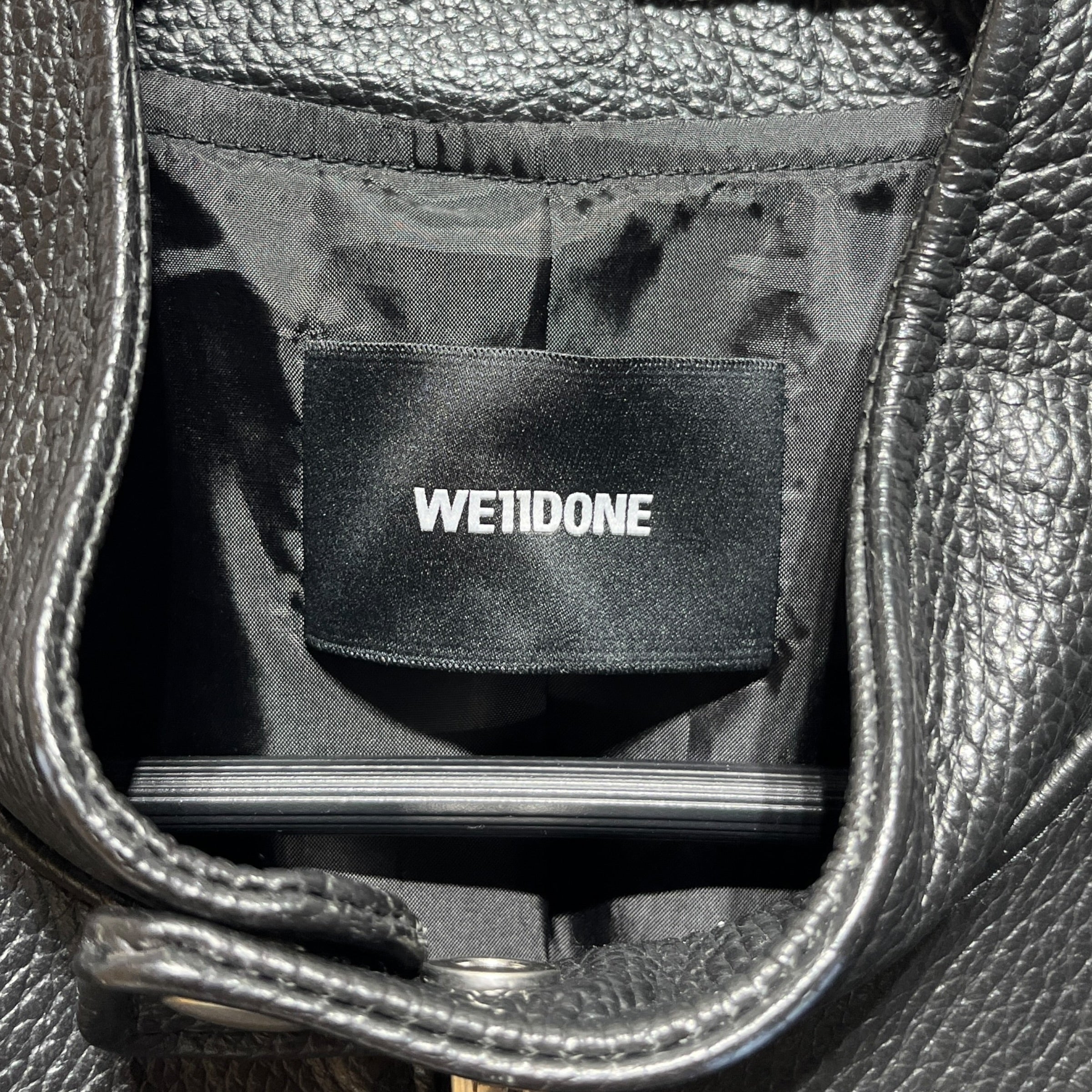 WE11DONE/Leather Jkt/L/Leather/BLK/Cowhide Racer Jacket view 3