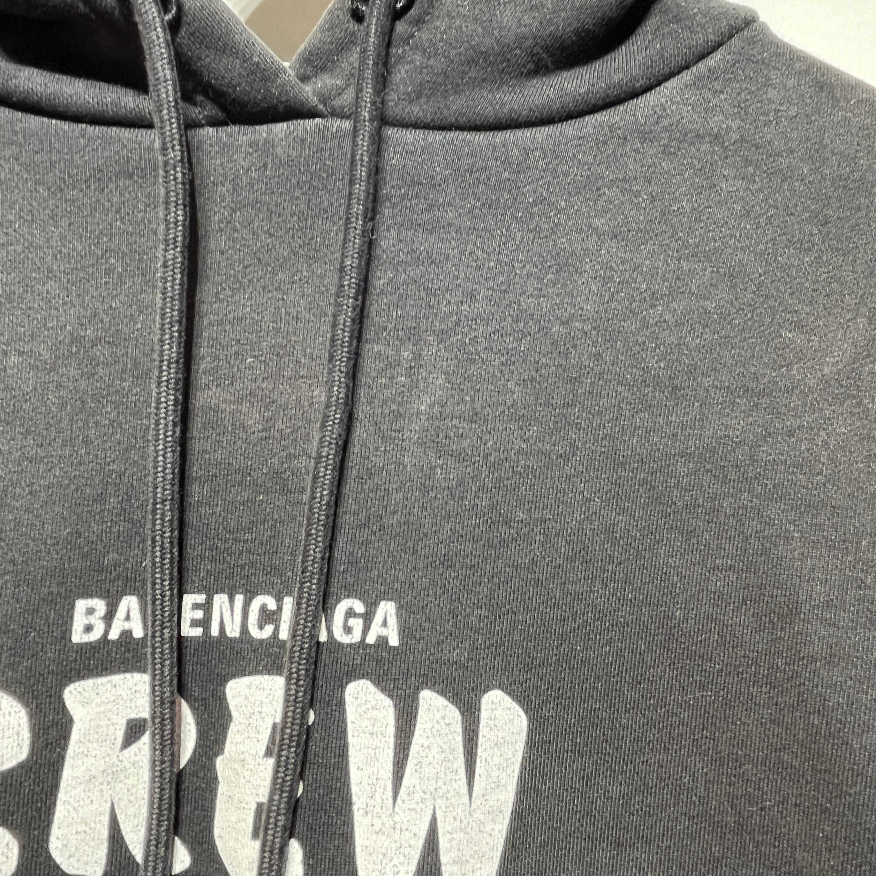BALENCIAGA/Hoodie/XS/Cotton/BLK/CREW view 7