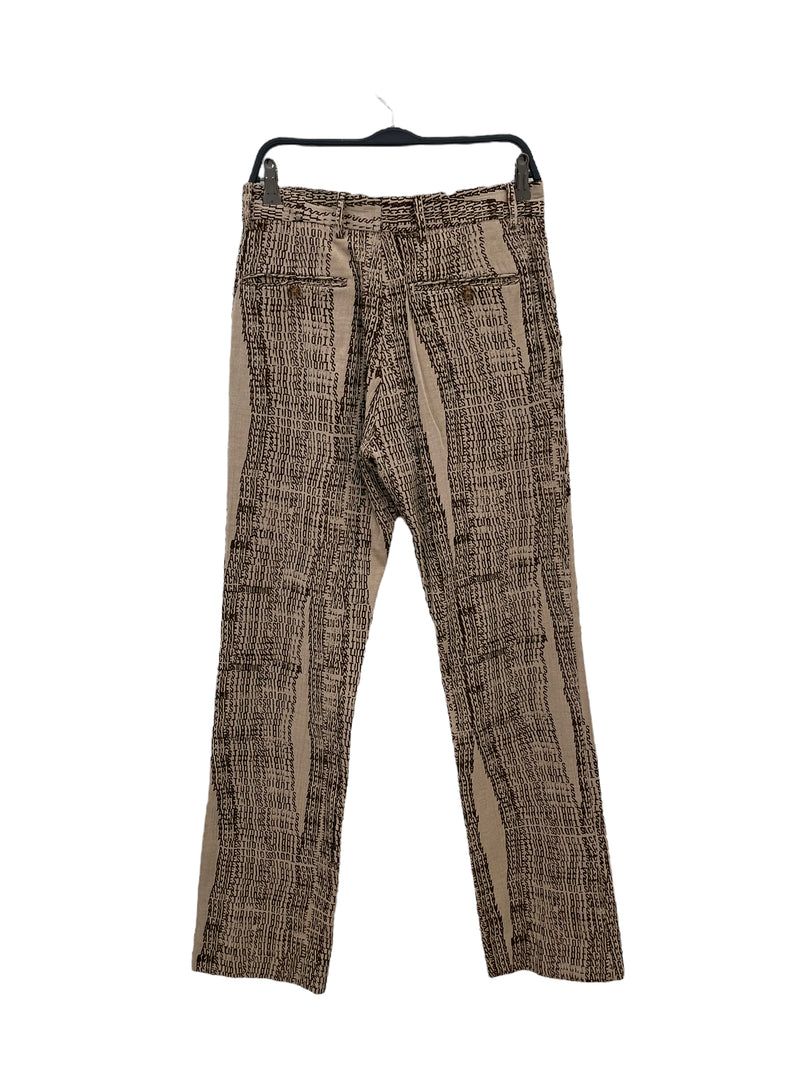 Acne Studios///Straight Pants/44/Cotton/BEG//All Over Print//