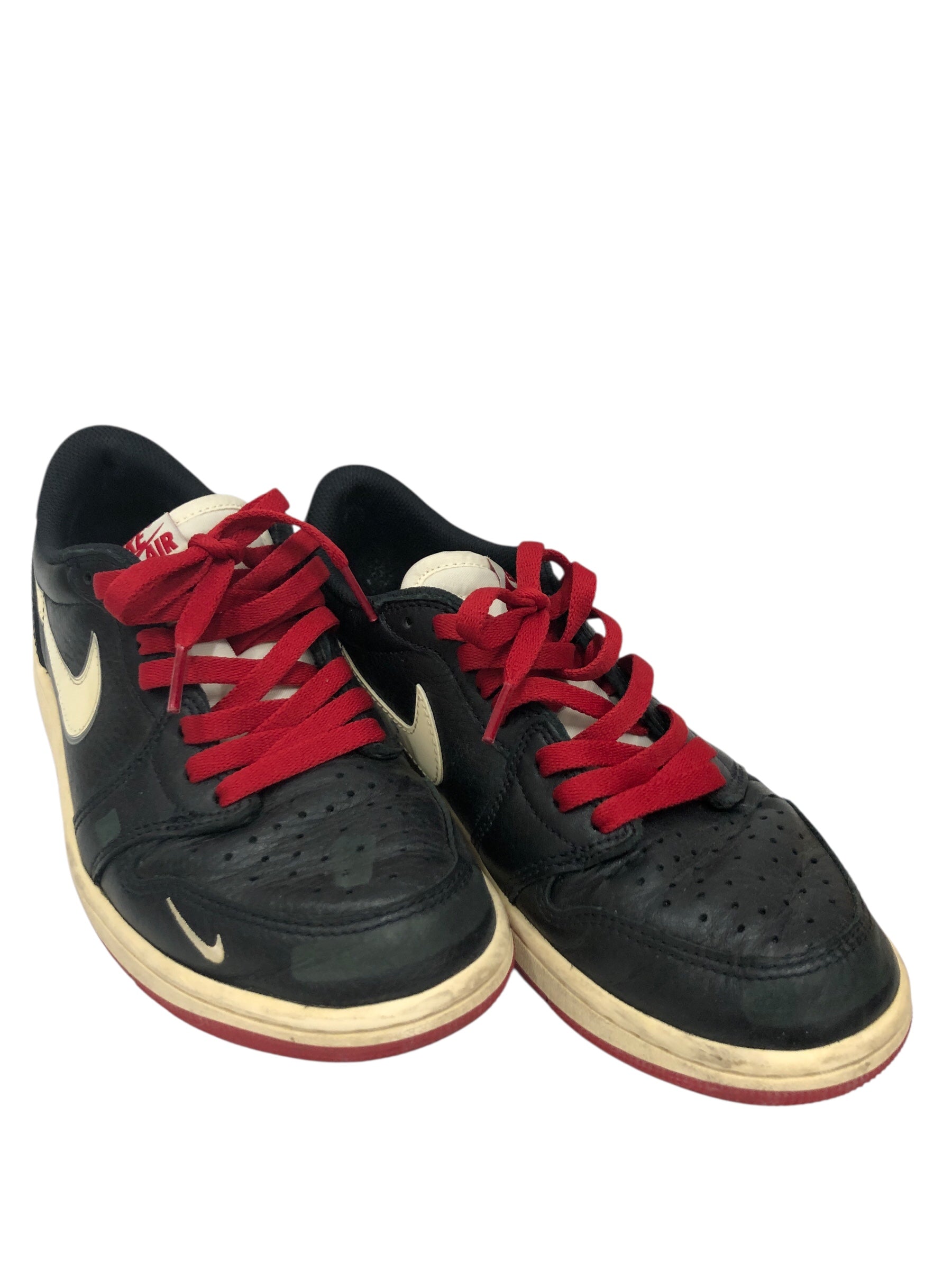 NIKE/Low-Sneakers/US 8/Leather/BLK/JORDAN RETRO 1 LOW view 1