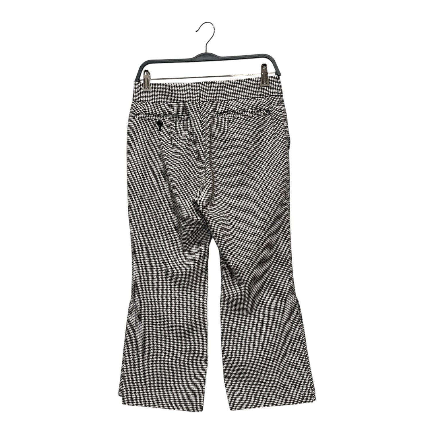 COMME des GARCONS/Bootcut Pants/M/Houndstooth Check/Wool/WHT/PLEATED LEG OPENING view 2