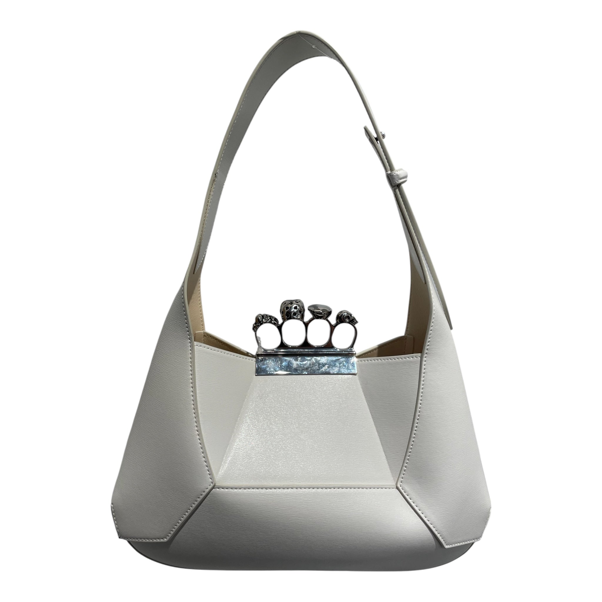 Alexander McQueen/Hand Bag/Leather/WHT/SLV BRASS KNUCKLES view 2