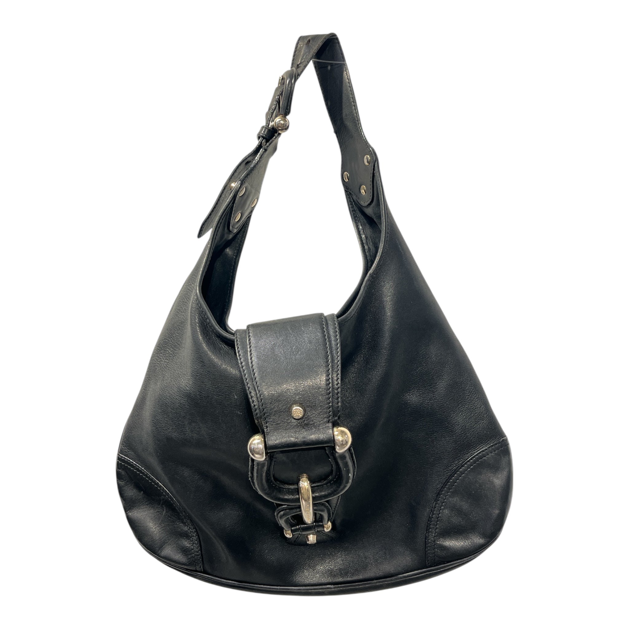 BURBERRY/Hand Bag/Leather/BLK/Hillgate Hobo Bag view 1