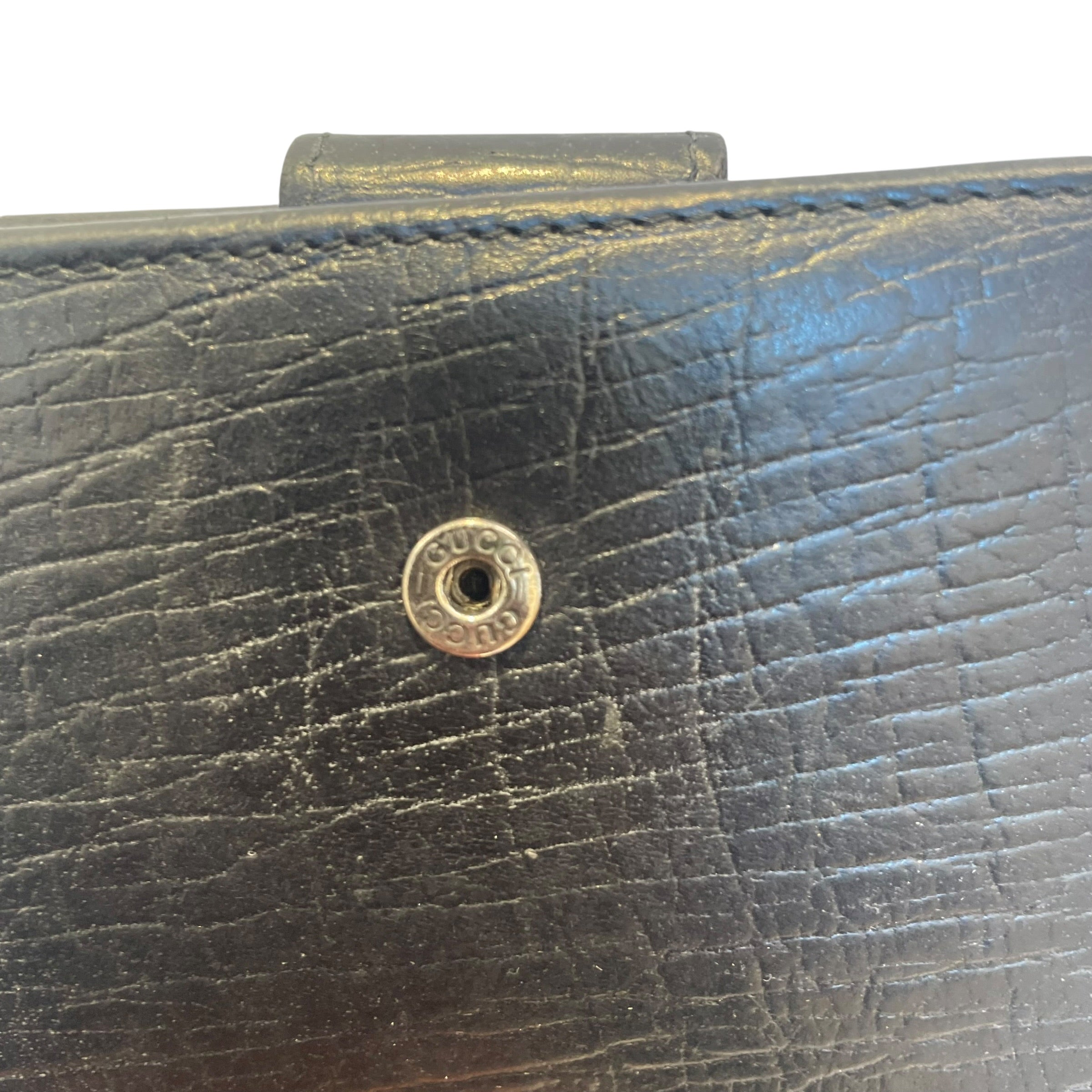 GUCCI/Wallet/BLK/Bamboo accent view 4