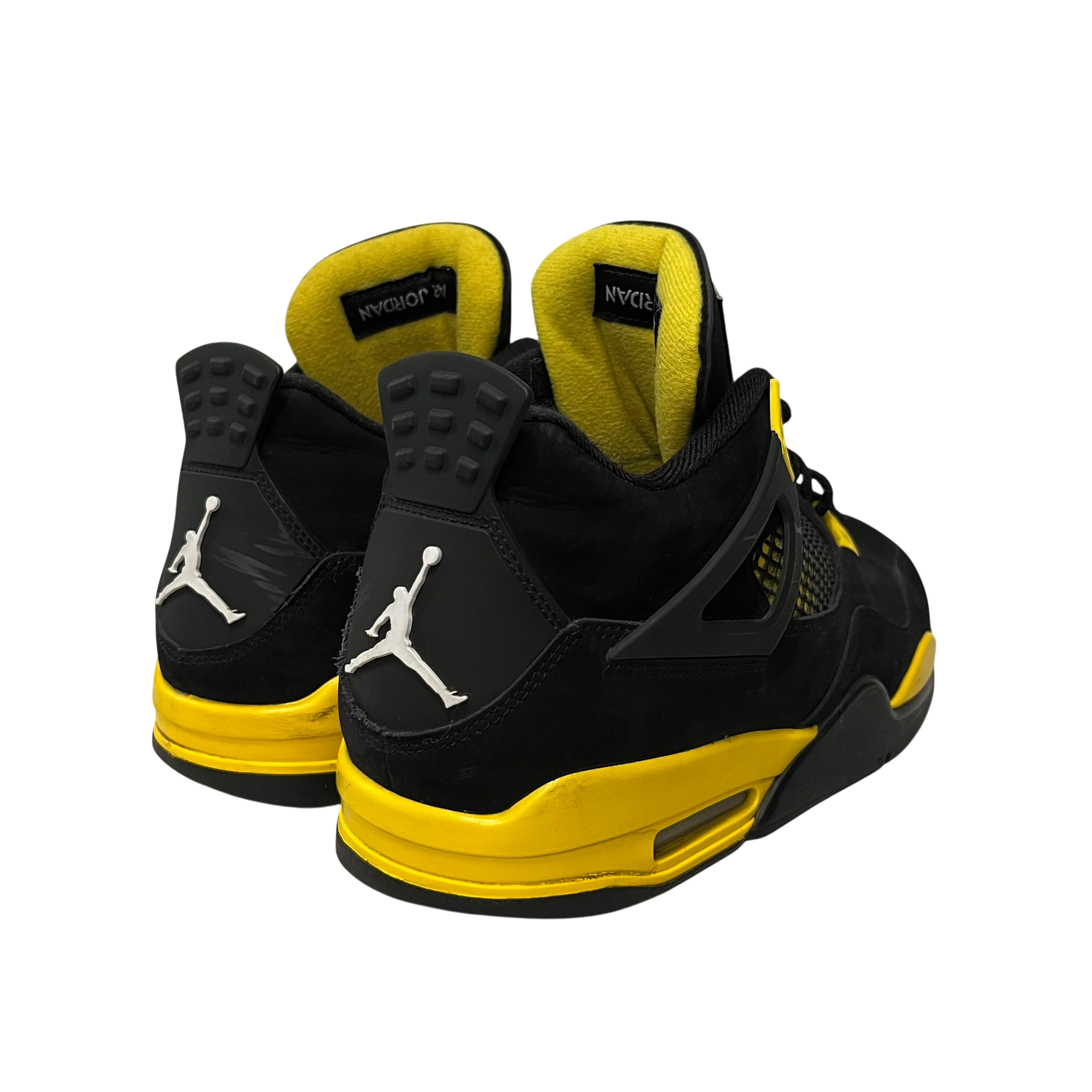 JORDAN BRAND/Hi-Sneakers/US 10.5/Suede/BLK/jordan 4 thunder suede blk/yel view 2