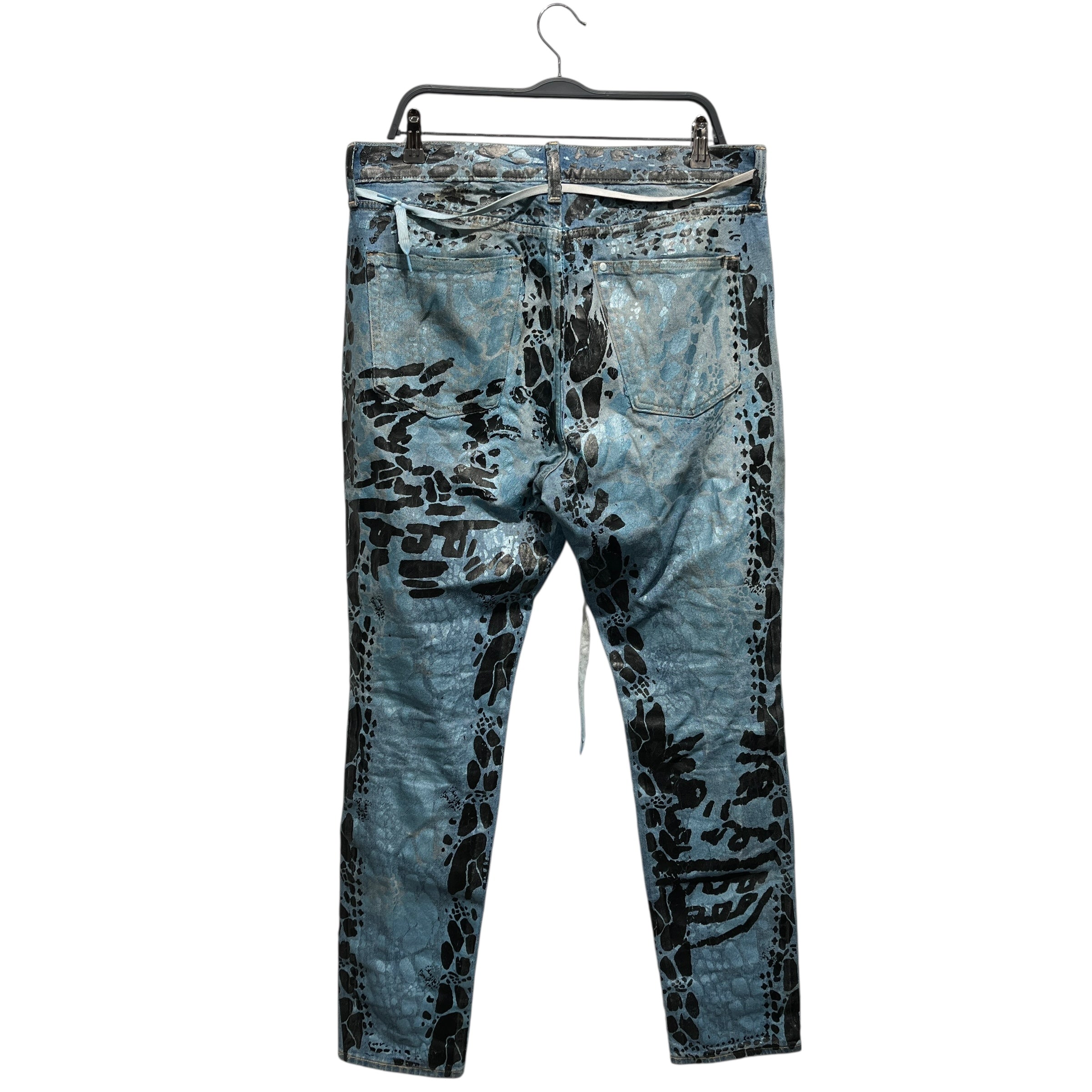 HUBANE/Pants/36/Denim/BLU/All Over Print/spray painted on view 2