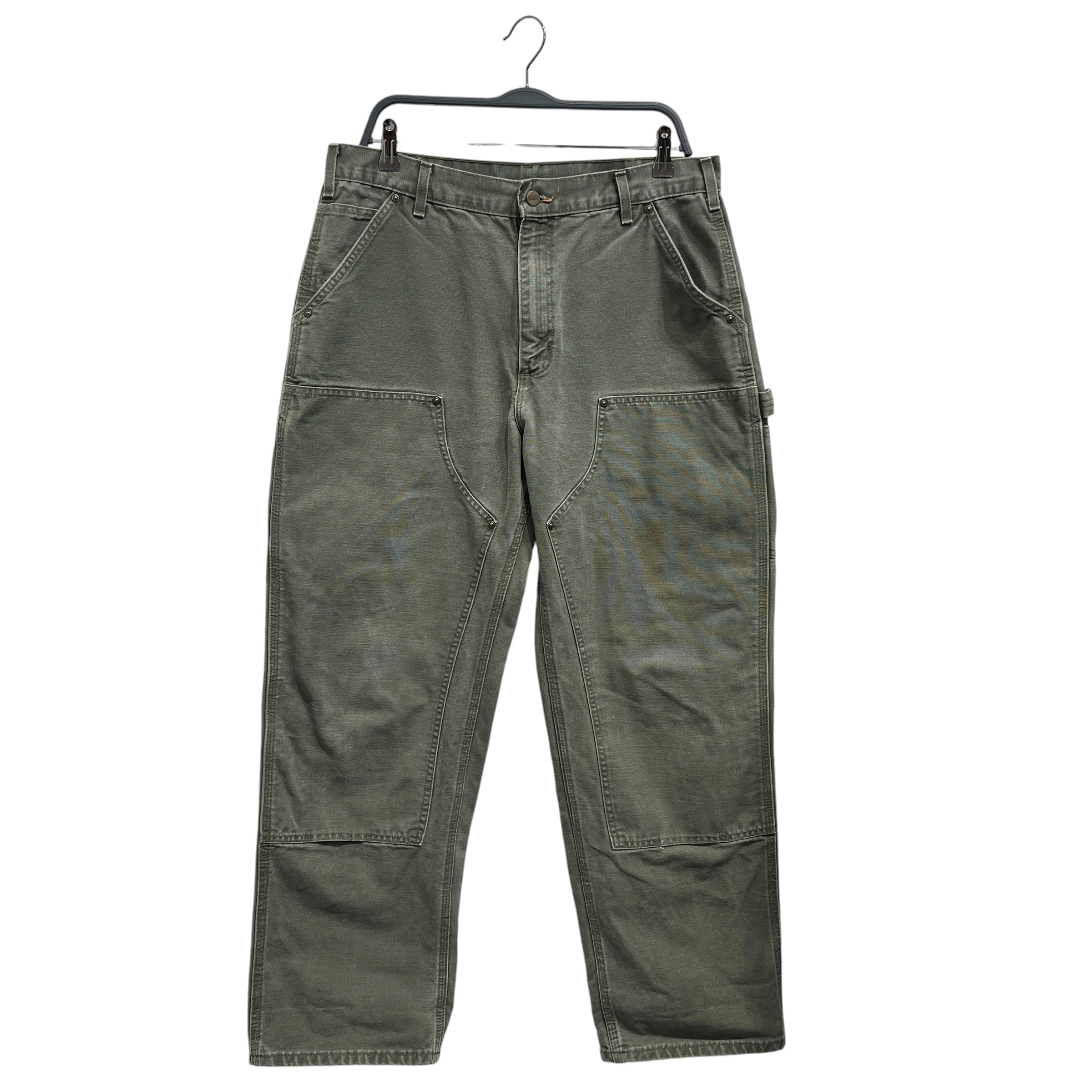 Carhartt/Straight Pants/35/Cotton/GRN/Double Knee Riveted view 1