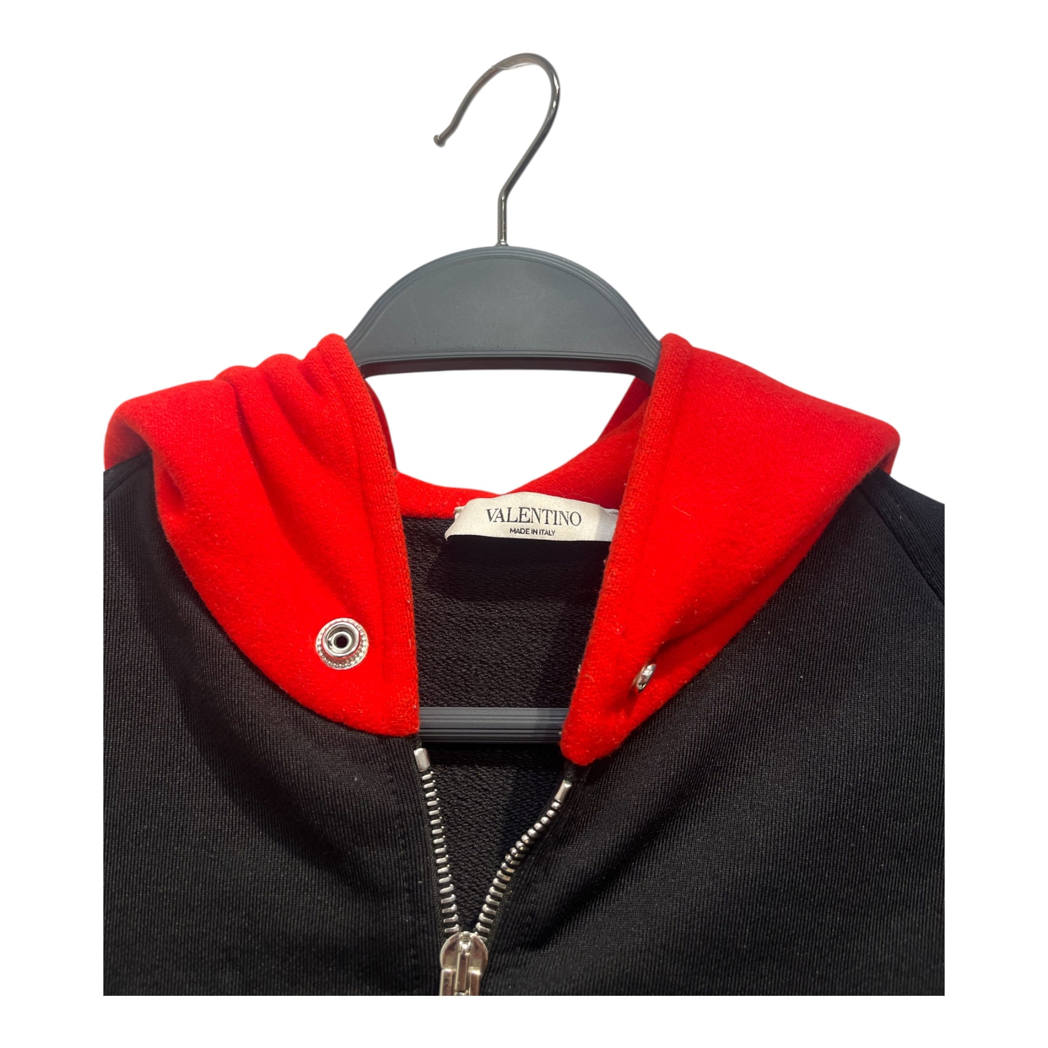 VALENTINO/Zip Up Hoodie/XL/Cotton/BLK/REVERSIBLE ZIP UP HOODIE view 3