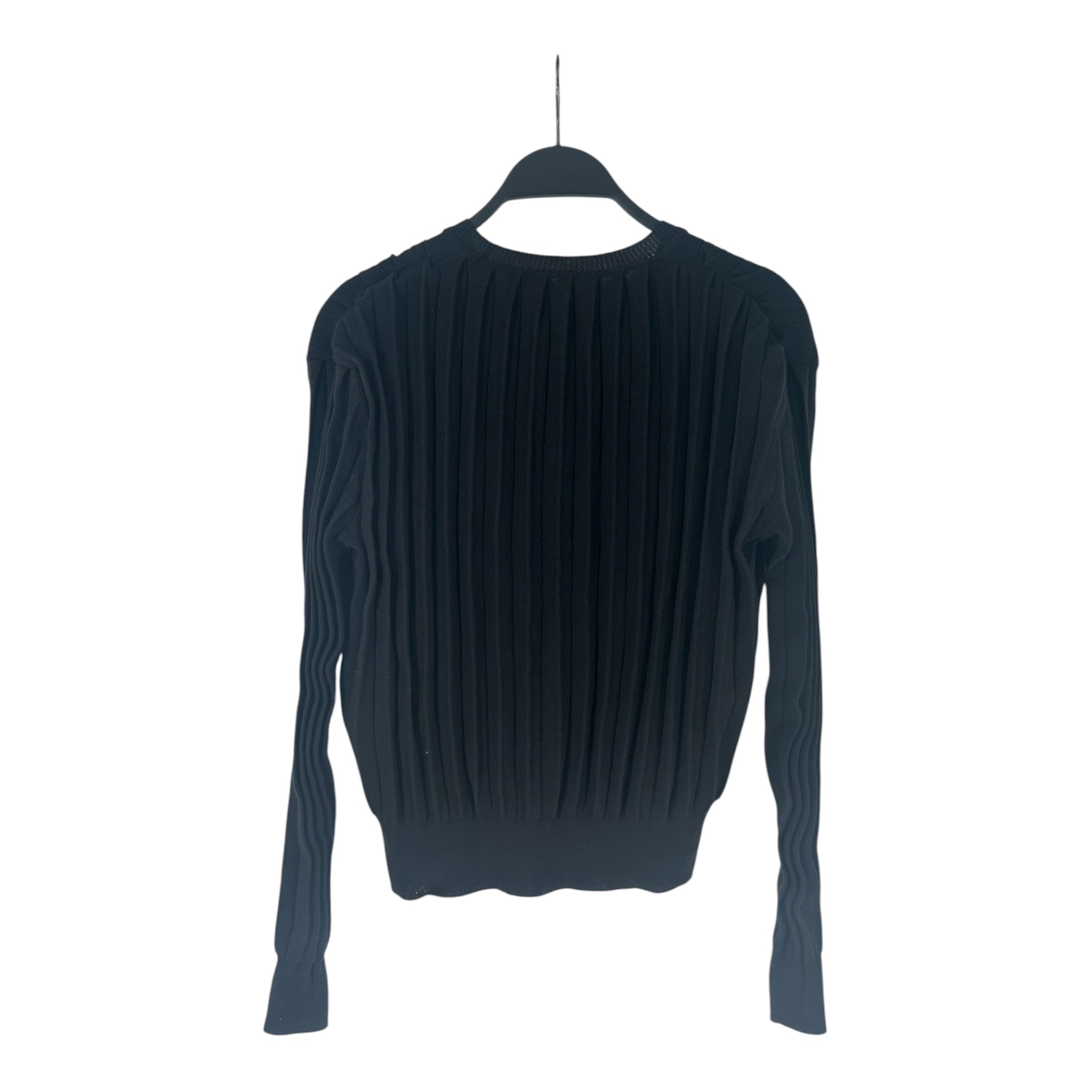 COMME des GARCONS/Sweater/XS/Acrylic/NVY/PLEATED CREWNECK view 2