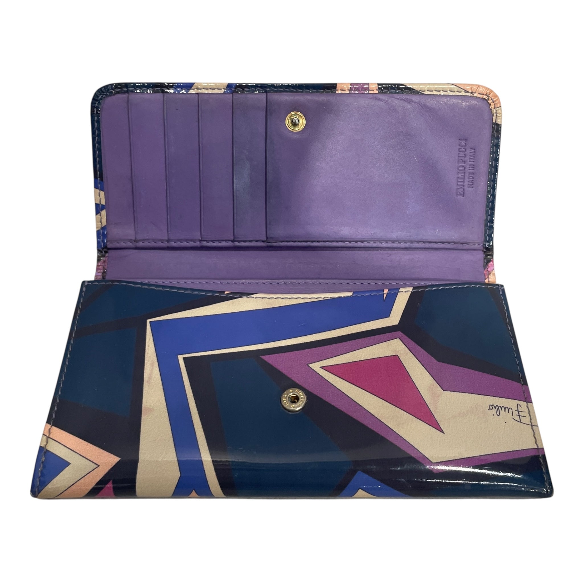 EMILIO PUCCI/Long Wallet/FREE/All Over Print/MLT/ABSTRACT PATENT LEATHER WALLET view 4