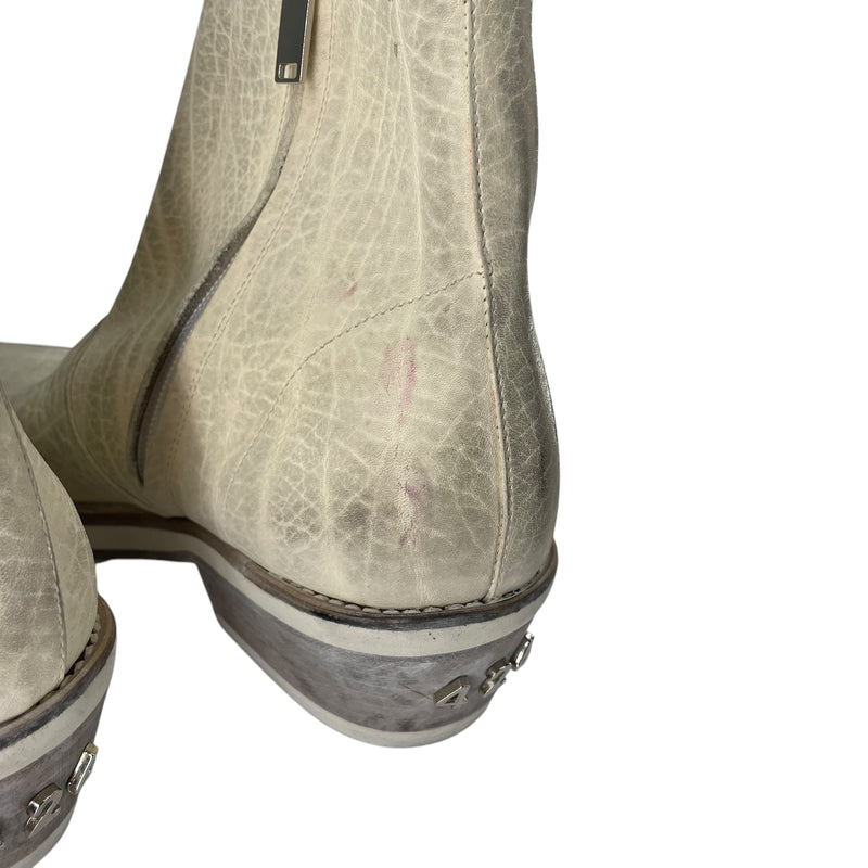 424(FourTwoFour)/Chelsea Boots/EU 39/Leather/WHT/