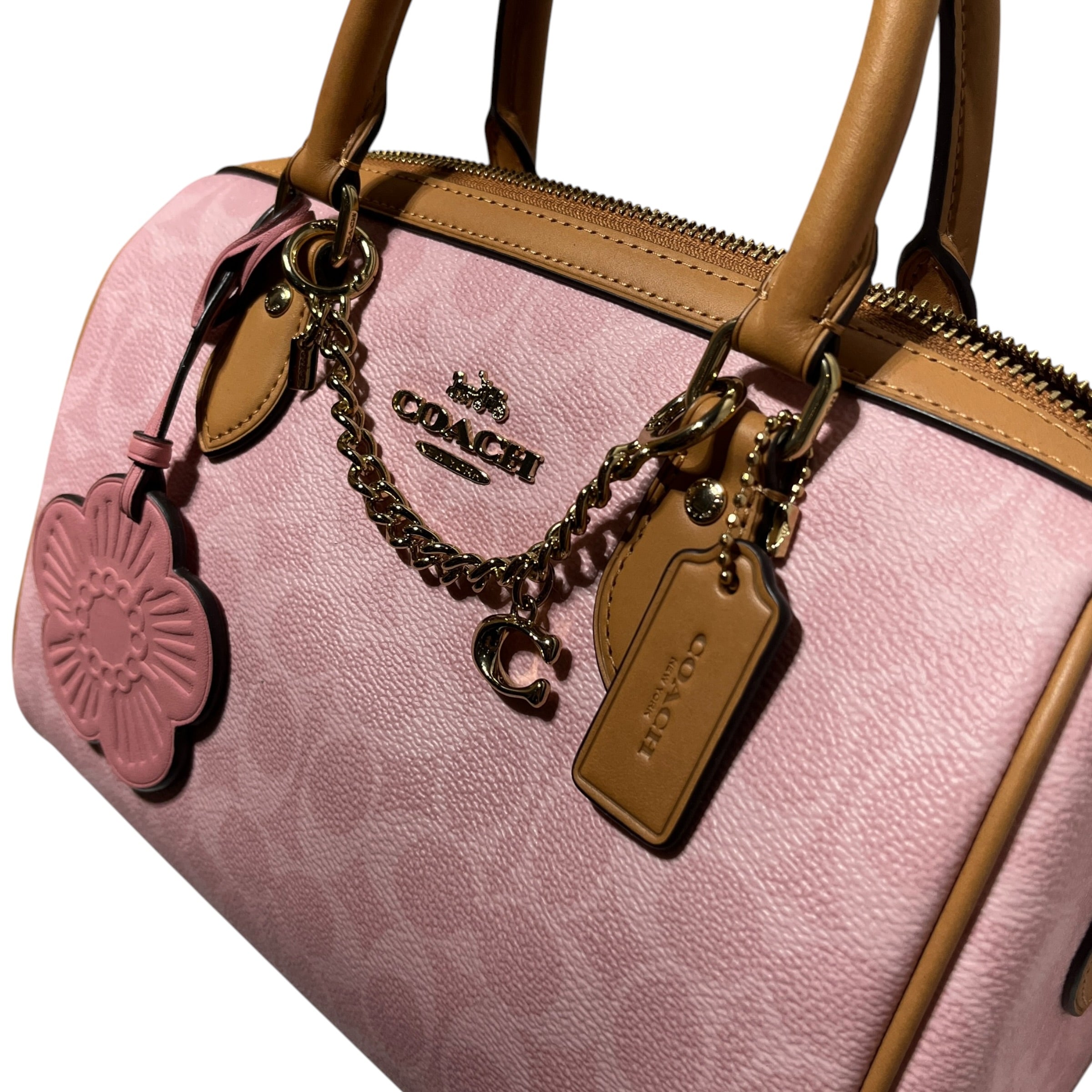 COACH/Bag/Leather/PNK/rowan monogram view 6