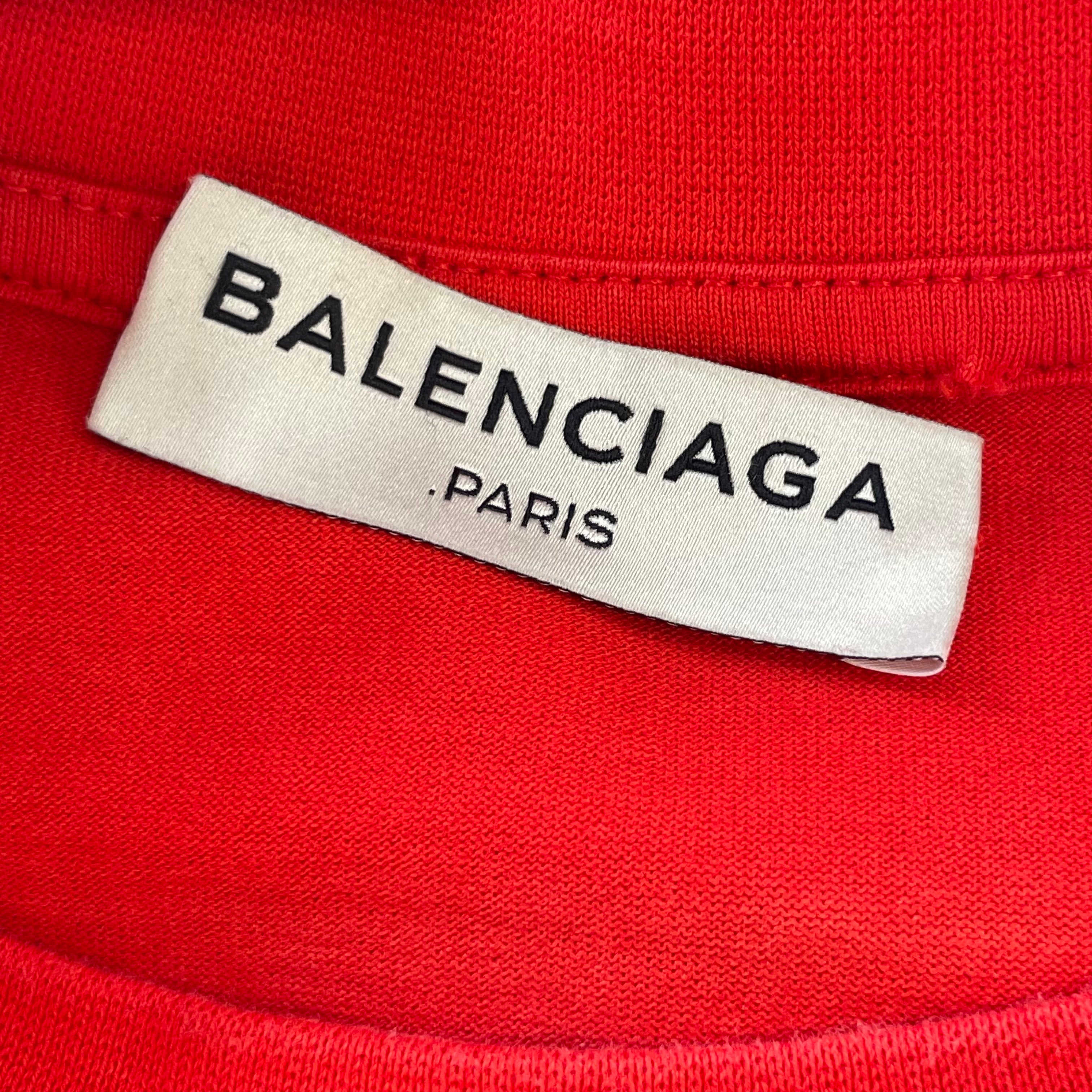 BALENCIAGA/LS T-Shirt/M/Cotton/BRW/DISTRESSED/GRAY LOGO view 5