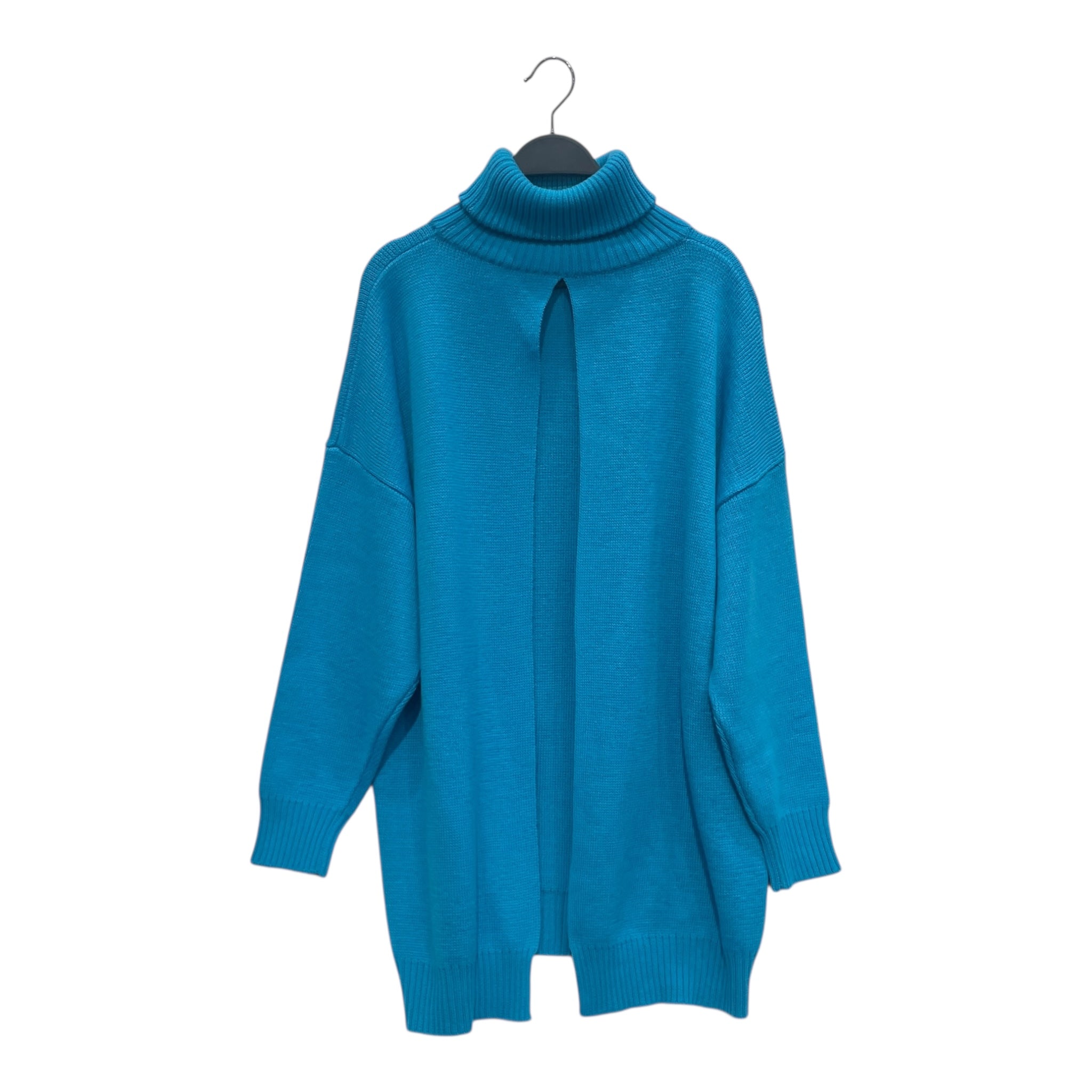 BALENCIAGA/Heavy Sweater/XS/Wool/BLU/SPLIT BACK TURTLE NECK SWTR view 2