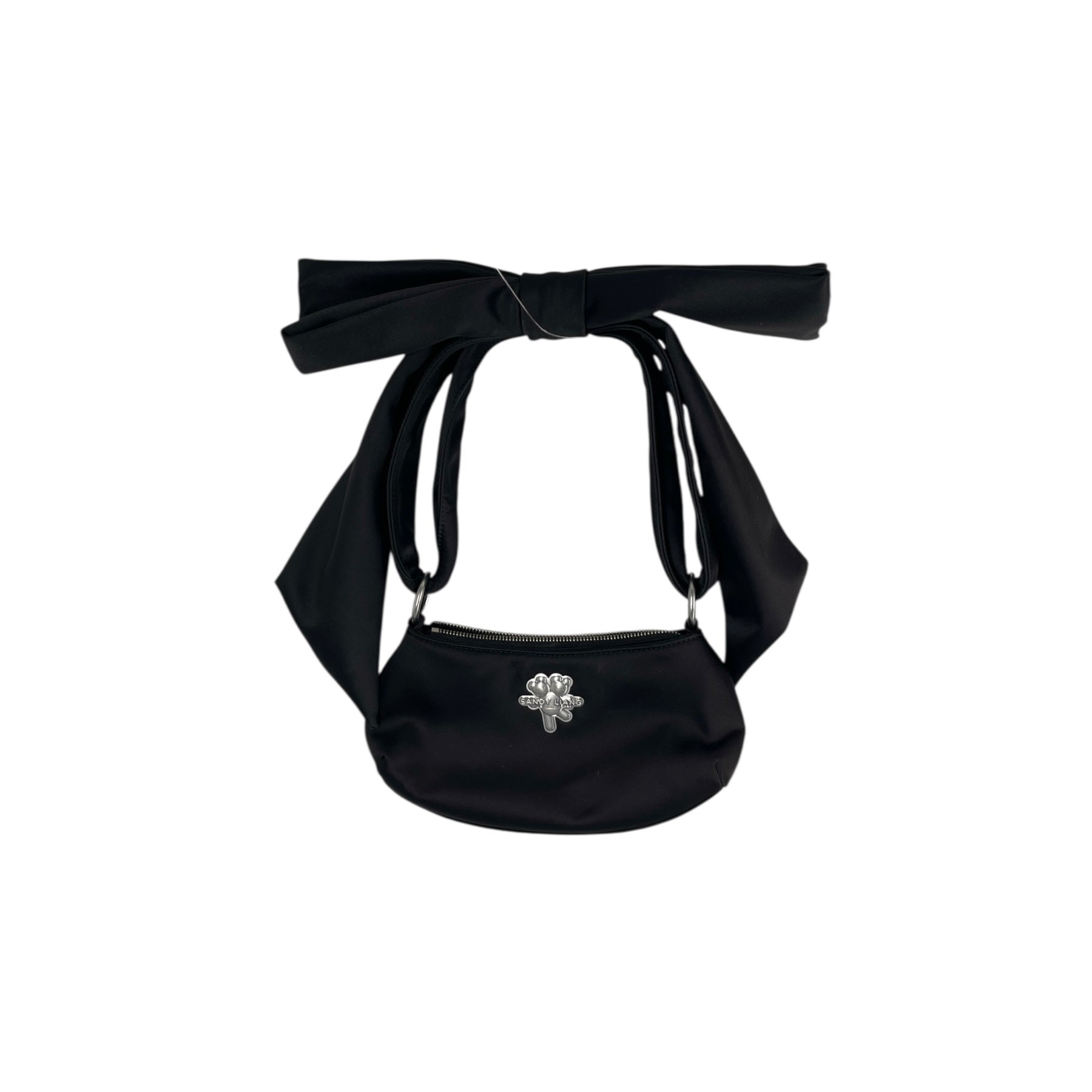 Sandy Liang/MARC JACOBS/Hand Bag/Silk/BLK/BOW STRAP view 1