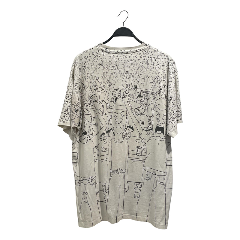 Vintage/T-Shirt/Cotton/WHT/All Over Print/&