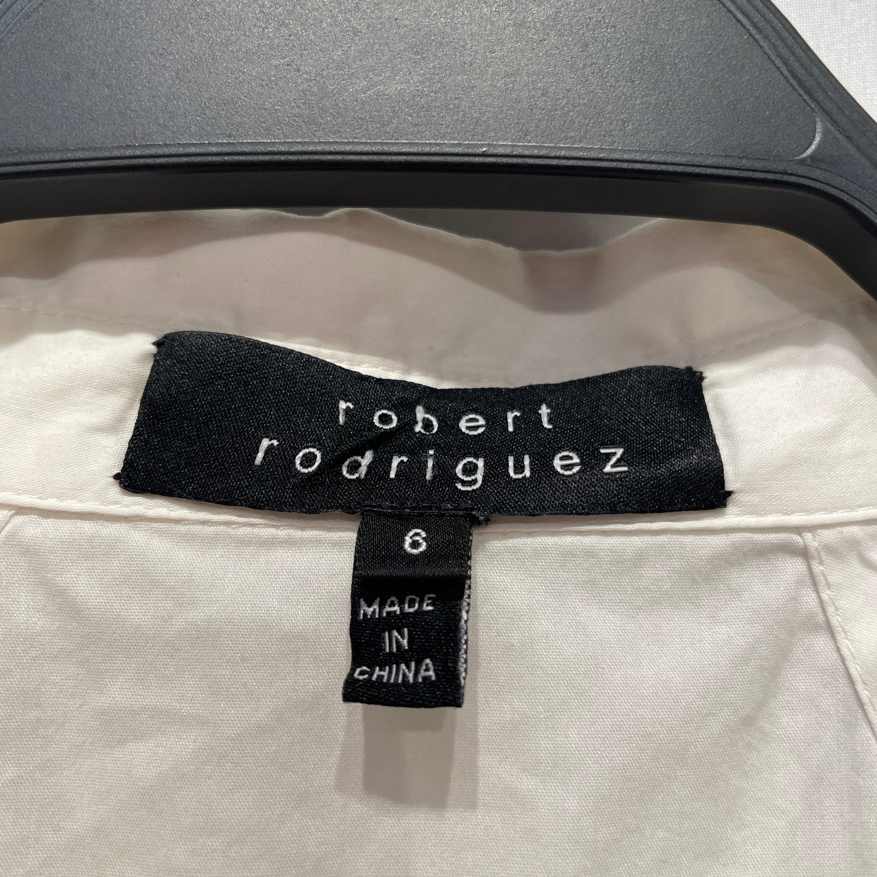 ROBERT RODRIGUEZ/LS Blouse/6/Cotton/WHT/OPEN SHOULDERS view 3