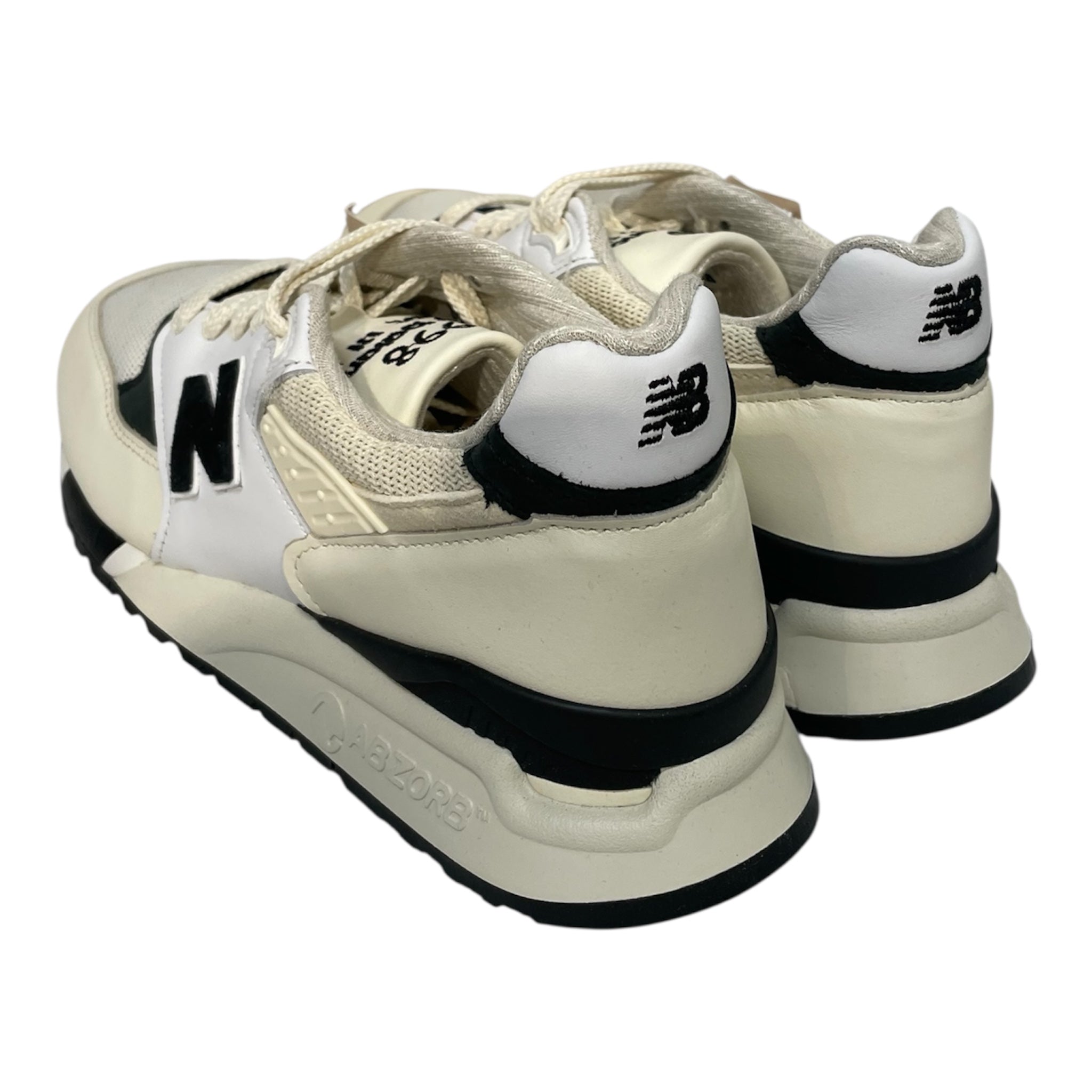 NEW BALANCE/Low-Sneakers/US 8.5/Border/Leather/CRM/DU998TI view 2