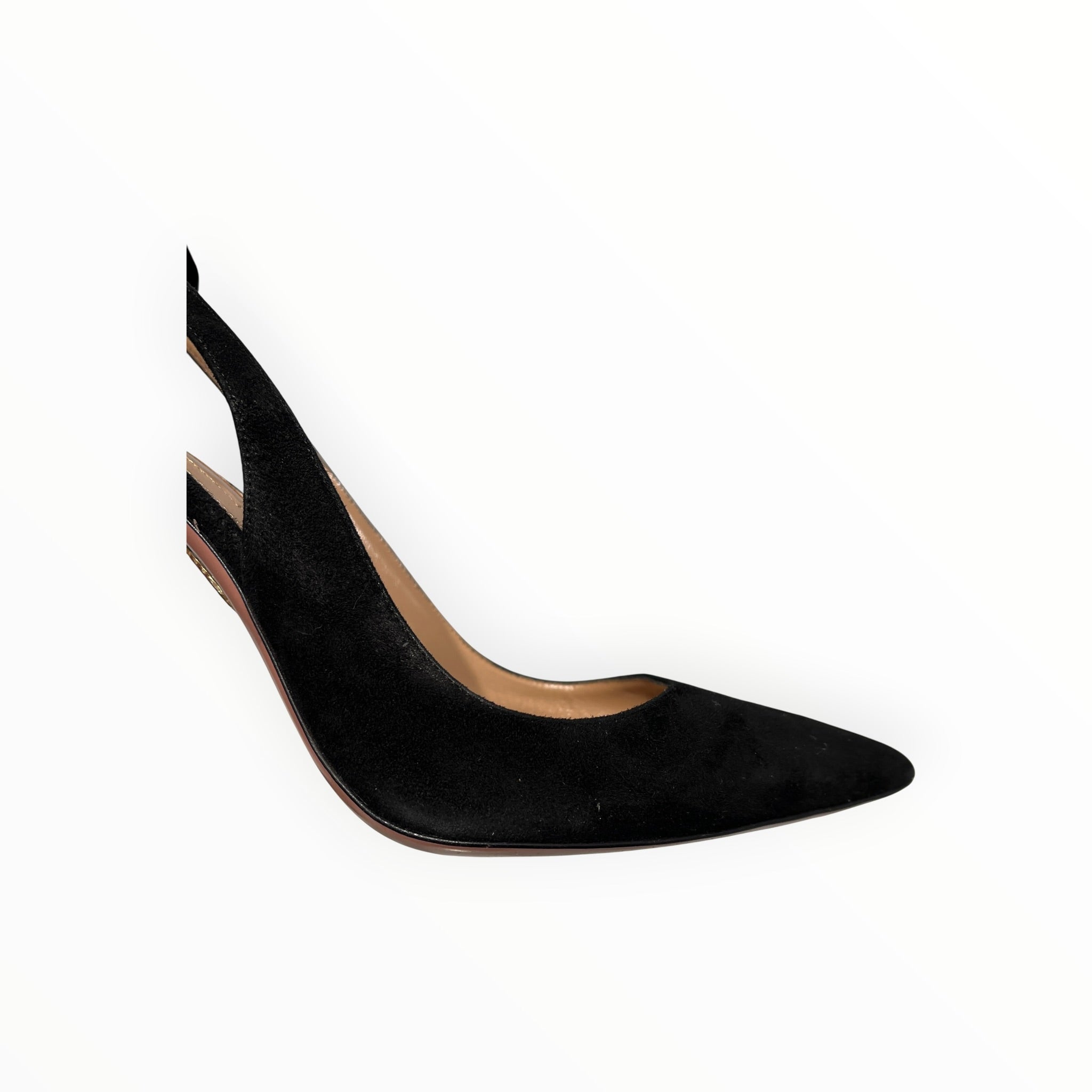 AQUAZZURA/Heels/EU 39.5/Suede/BLK/V-Tip/85mm Bow Tie Pumps view 4