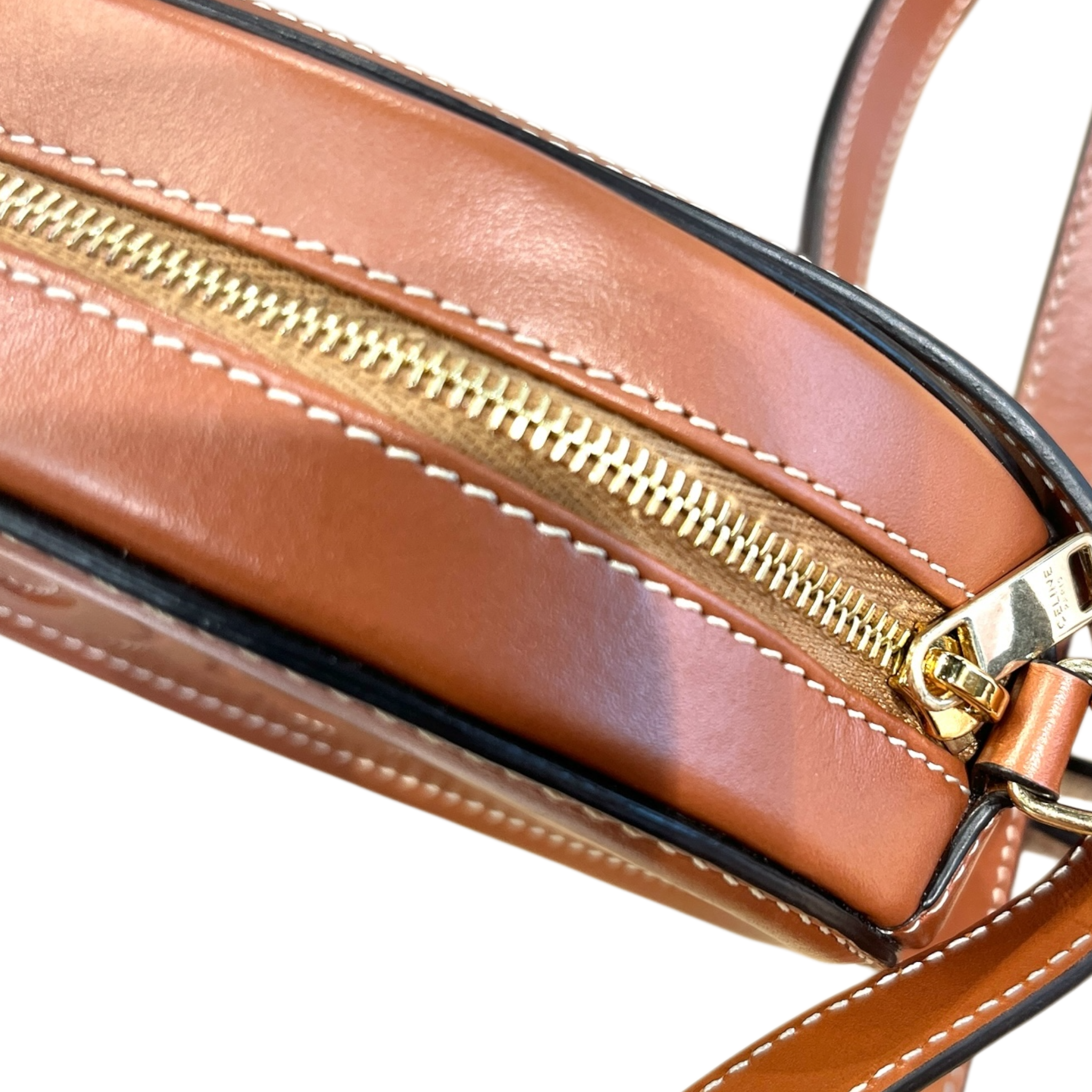 CELINE/Cross Body Bag/S/Leather/CML/LEATHER CUIR TRIOMPHE OVAL view 6