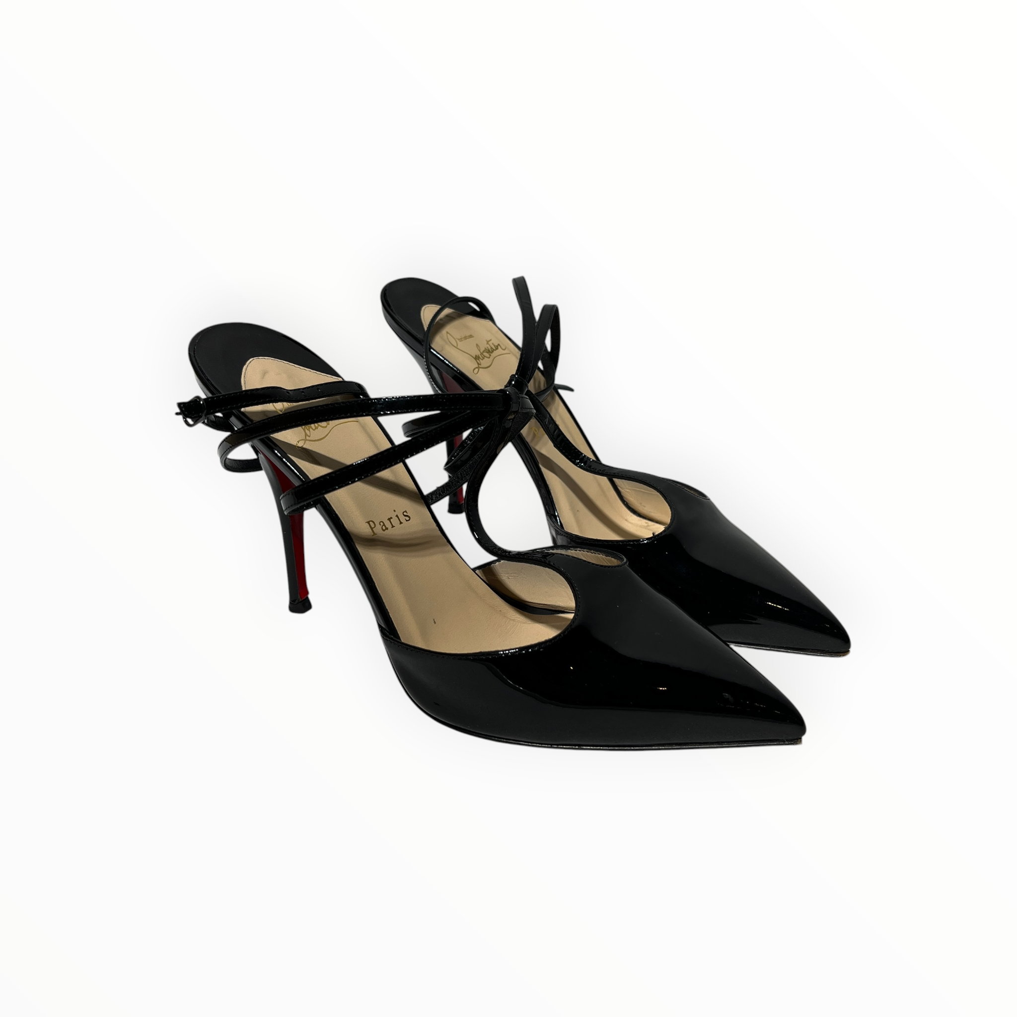 Christian Louboutin/Heels/US 9/Leather/BLK/Coxinelle T Bar Pumps view 2