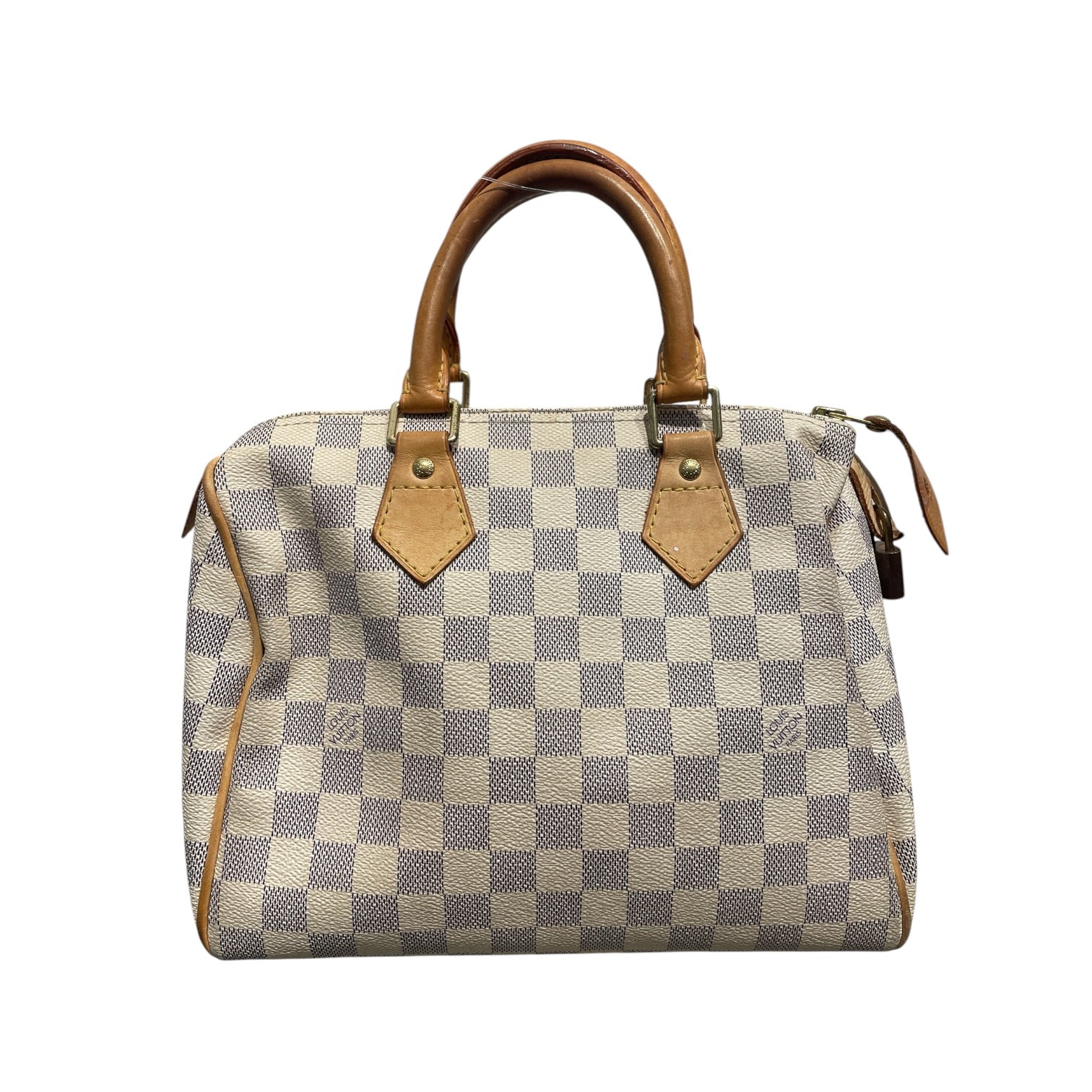 LOUIS VUITTON/Hand Bag/All Over Print/Leather/MLT/Damier Azur Speedy 25 As is view 1