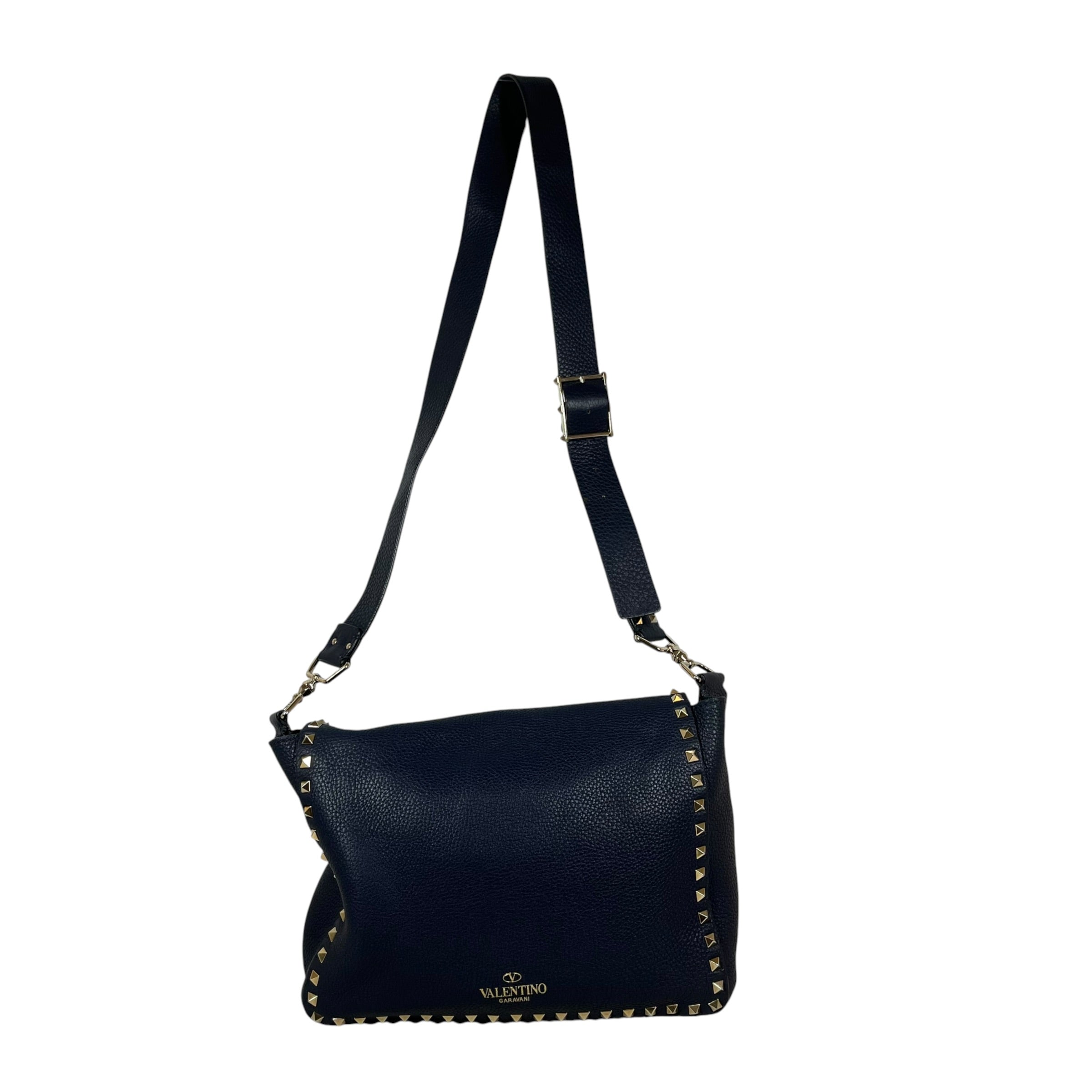 VALENTINO GARAVANI/Cross Body Bag/Leather/NVY/Rockstud Crossbody Bag view 2