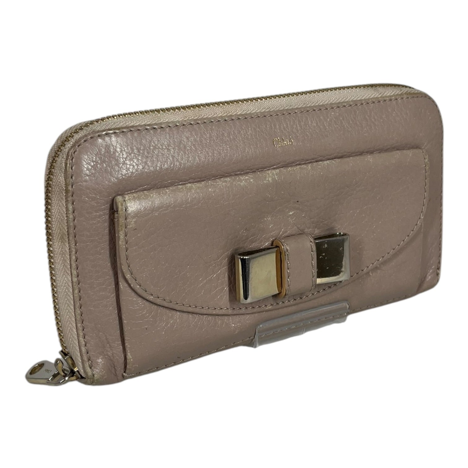 Chloe/Long Wallet/Leather/BEG/L's/Metal bow view 1