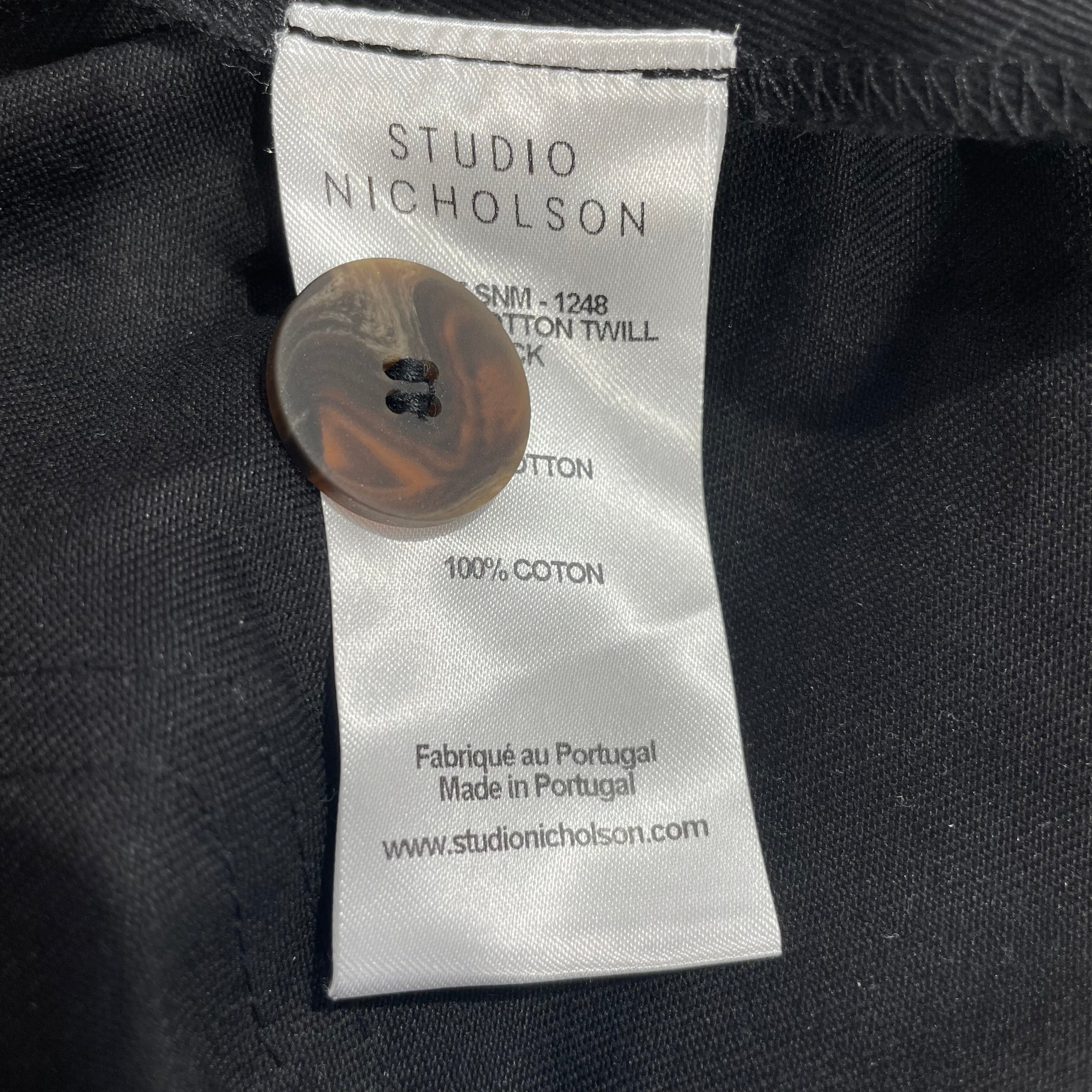 STUDIO NICHOLSON/Pants/S/Cotton/BLK/StudioNicholson Sorte Pleated view 4