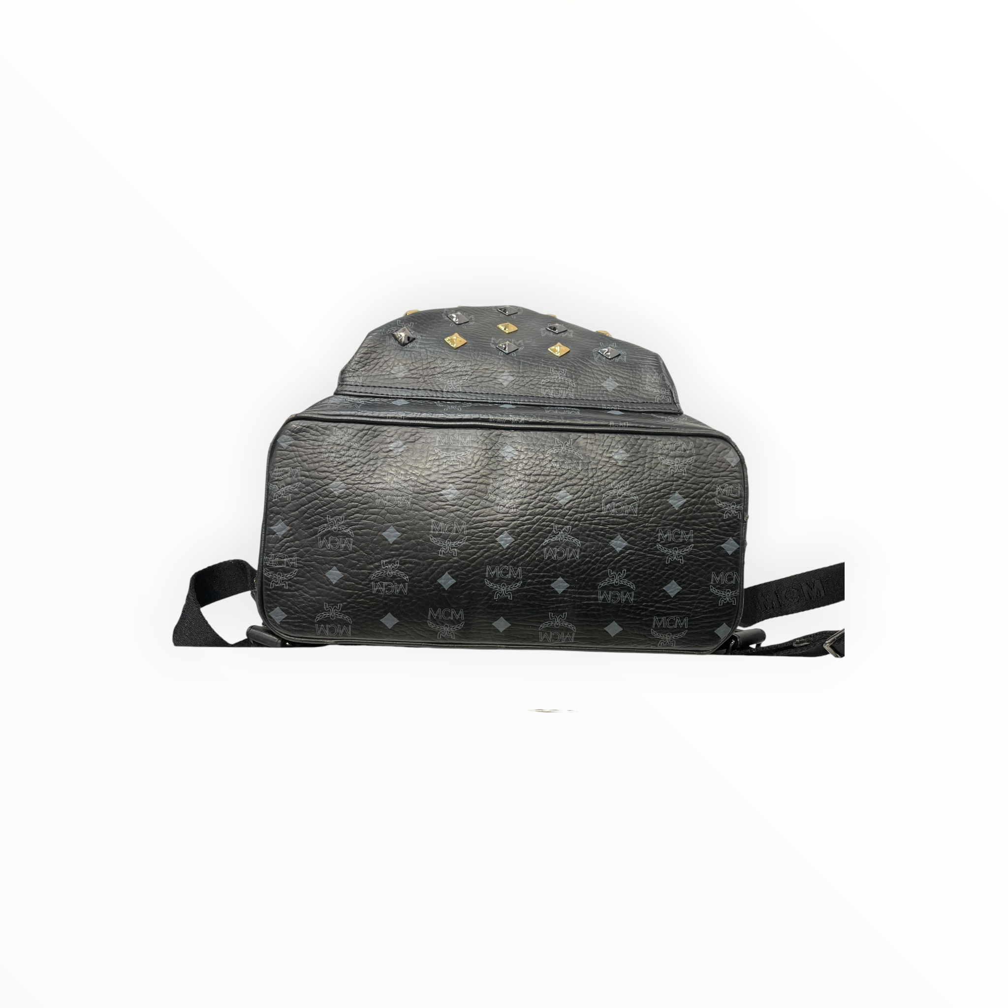 MCM/Backpack/Monogram/Leather/BLK/ view 3