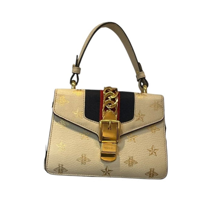 GUCCI/Cross Body Bag/Animal Pattern/Leather/CRM/RWB ROPE STRAP/BEES&STARS view 1