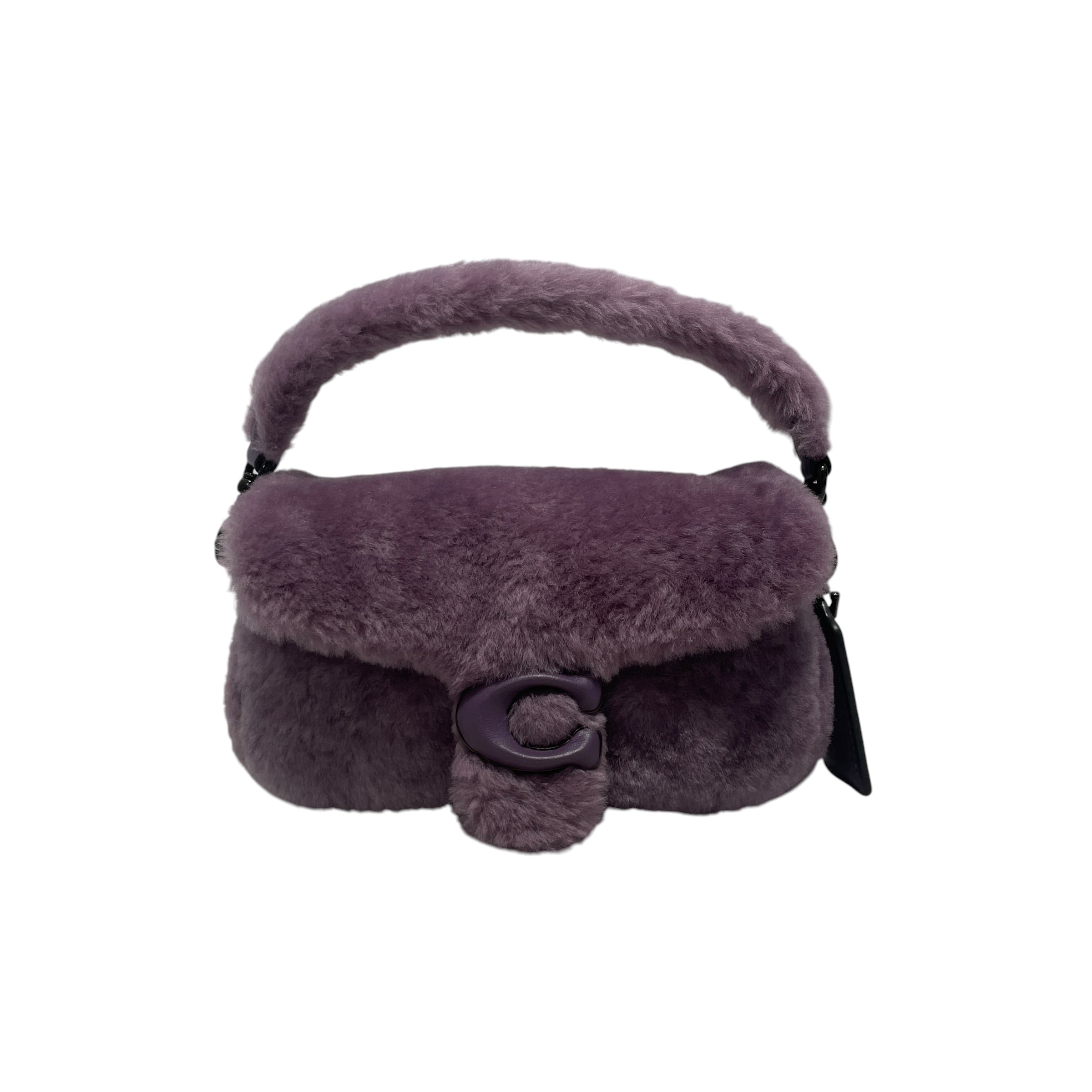 COACH/Hand Bag/Wool/IDG/shearling pillow tabby 18