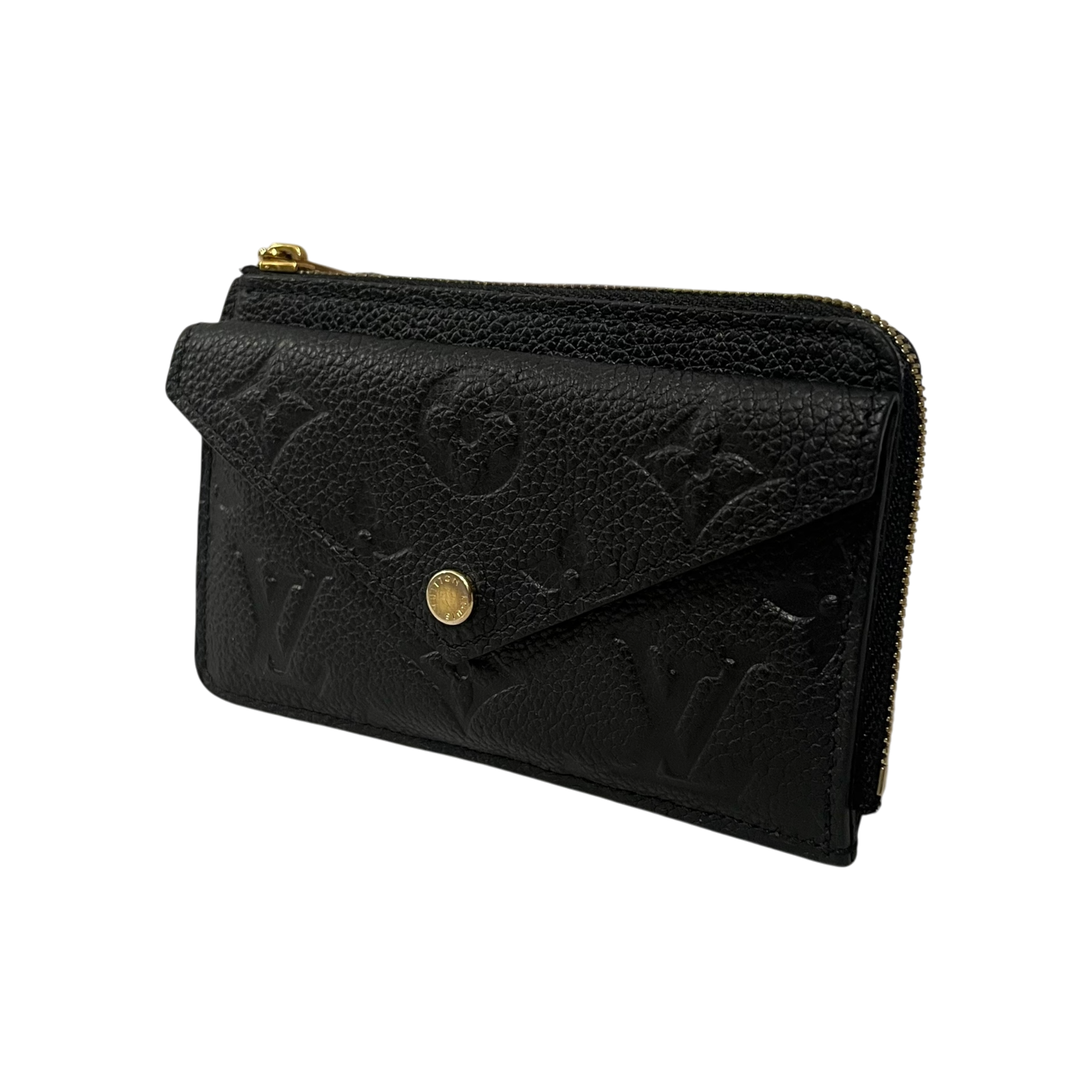 LOUIS VUITTON/Wallet/Leather/BLK/M's/card holder recto view 1