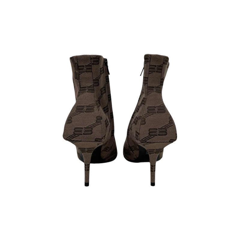 BALENCIAGA/Heels/EU 38/Monogram/Leather/BRW/metallic